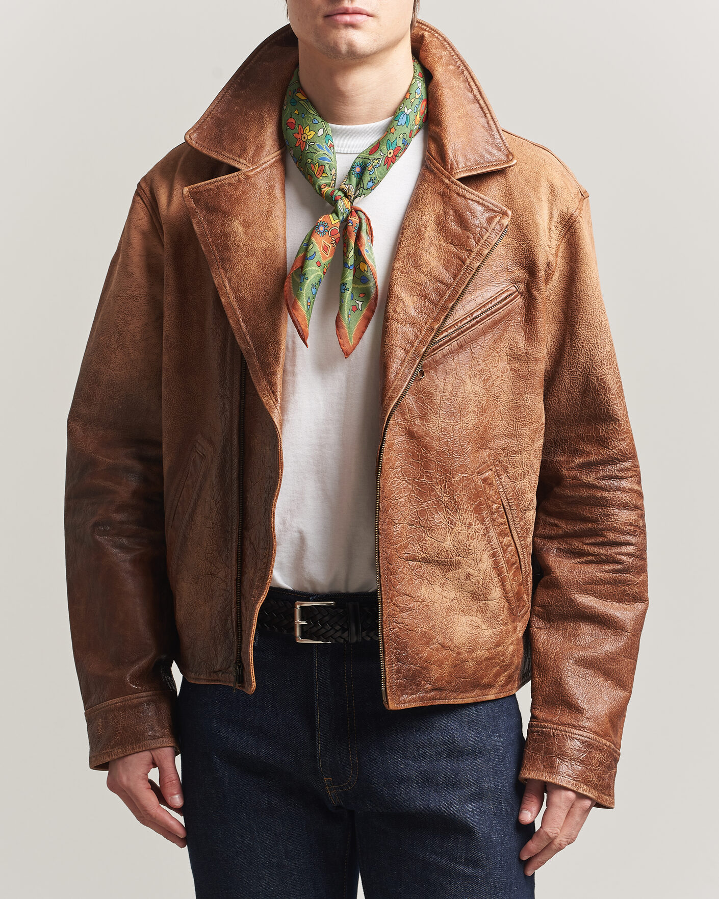 Hombres | Abrigos y chaquetas | Polo Ralph Lauren | Cow Leather Moto Jacket Brown