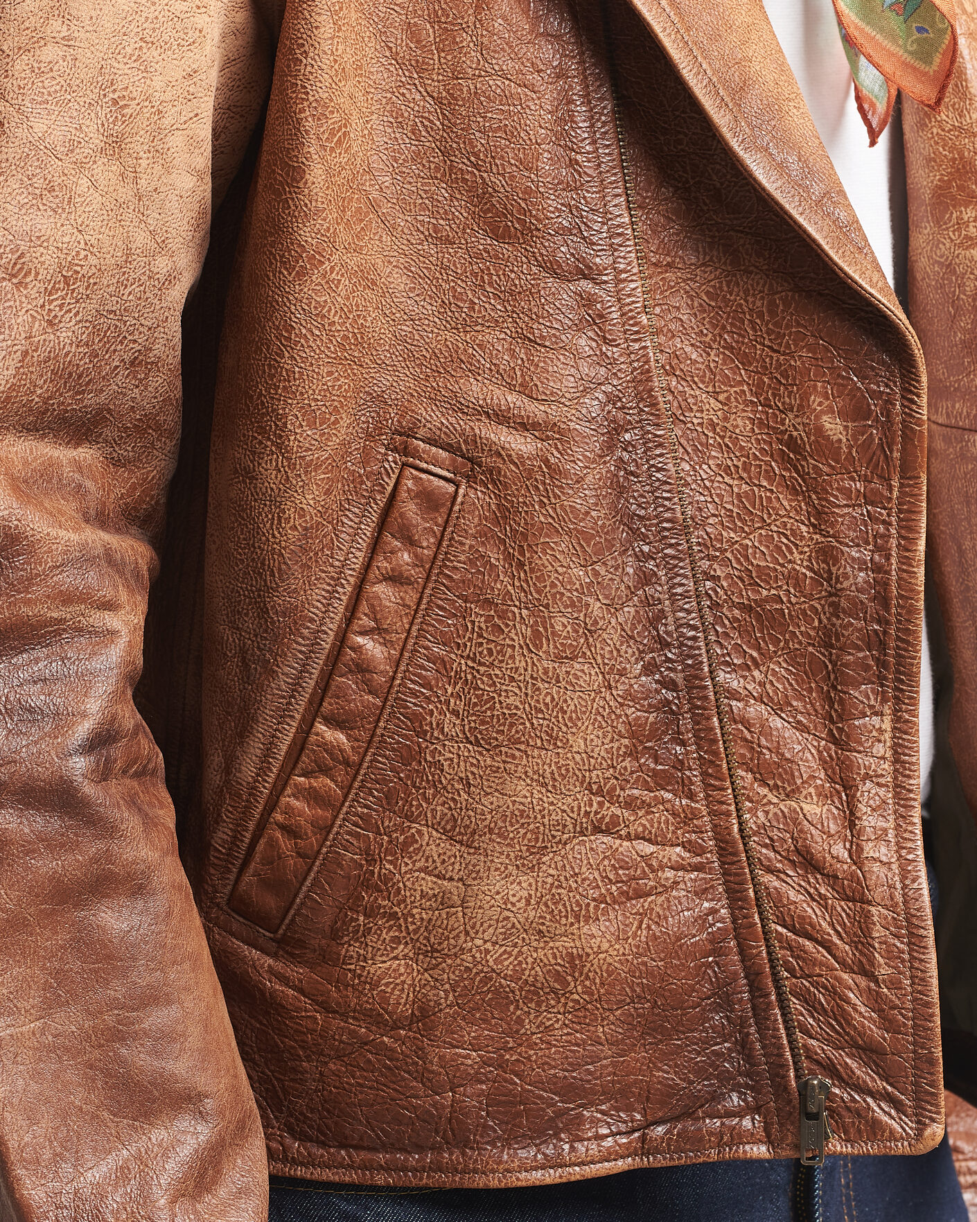Hombres | Abrigos y chaquetas | Polo Ralph Lauren | Cow Leather Moto Jacket Brown