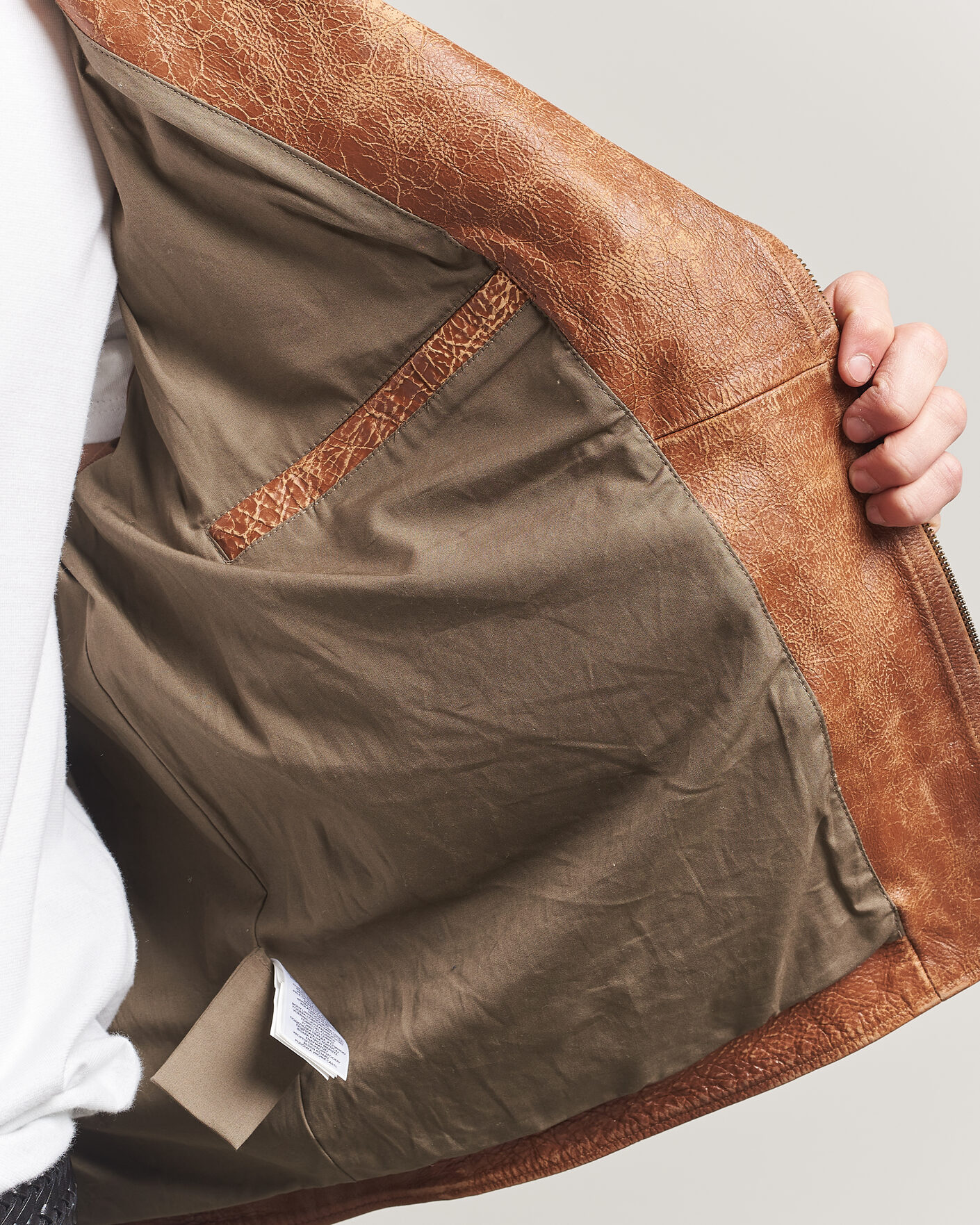 Hombres | Abrigos y chaquetas | Polo Ralph Lauren | Cow Leather Moto Jacket Brown