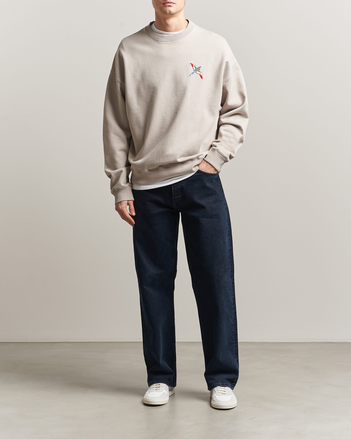 Hombres | Jerséis y prendas de punto | Axel Arigato | Micro Bee Bird Sweatshirt Stone