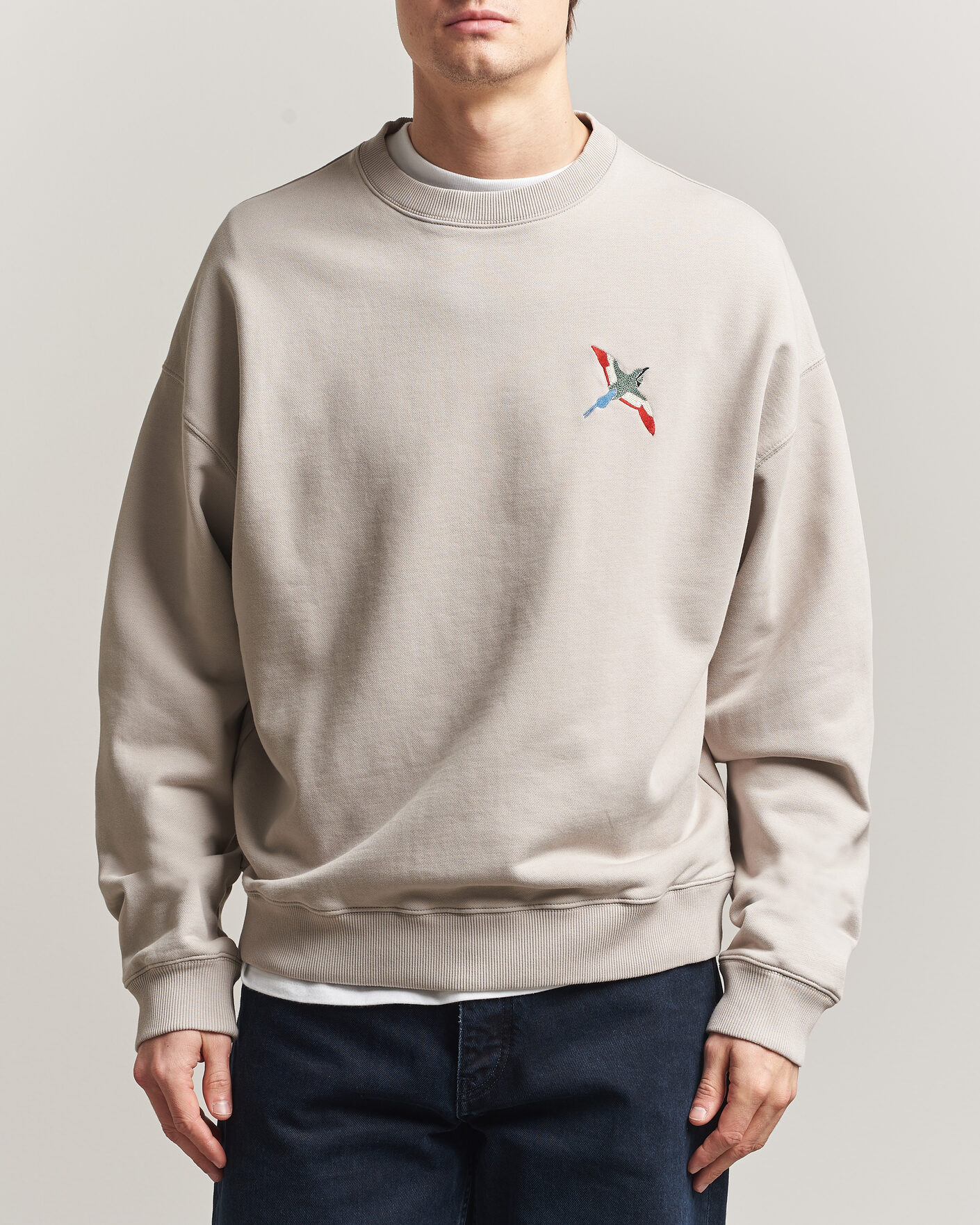 Hombres | Jerséis y prendas de punto | Axel Arigato | Micro Bee Bird Sweatshirt Stone