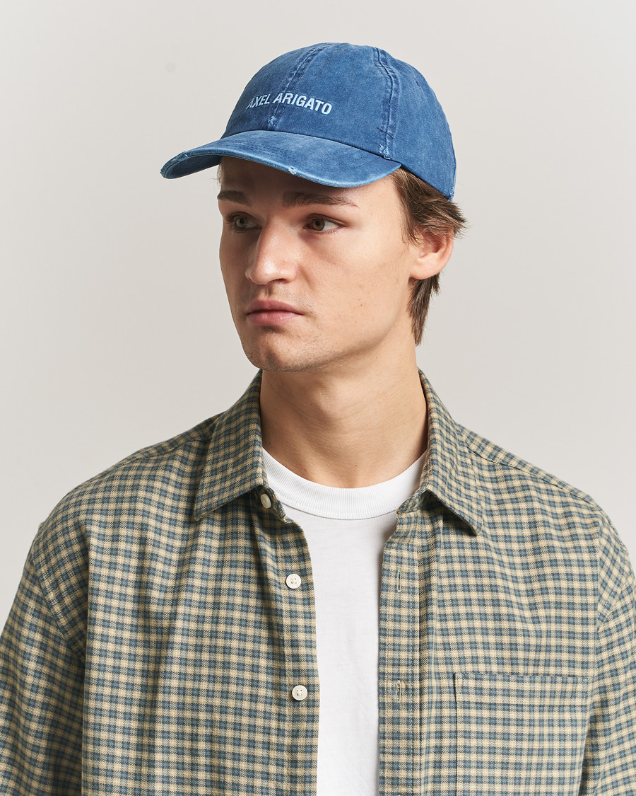 Hombres | Sombreros y gorras | Axel Arigato | AA Logo Cap Washed Blue