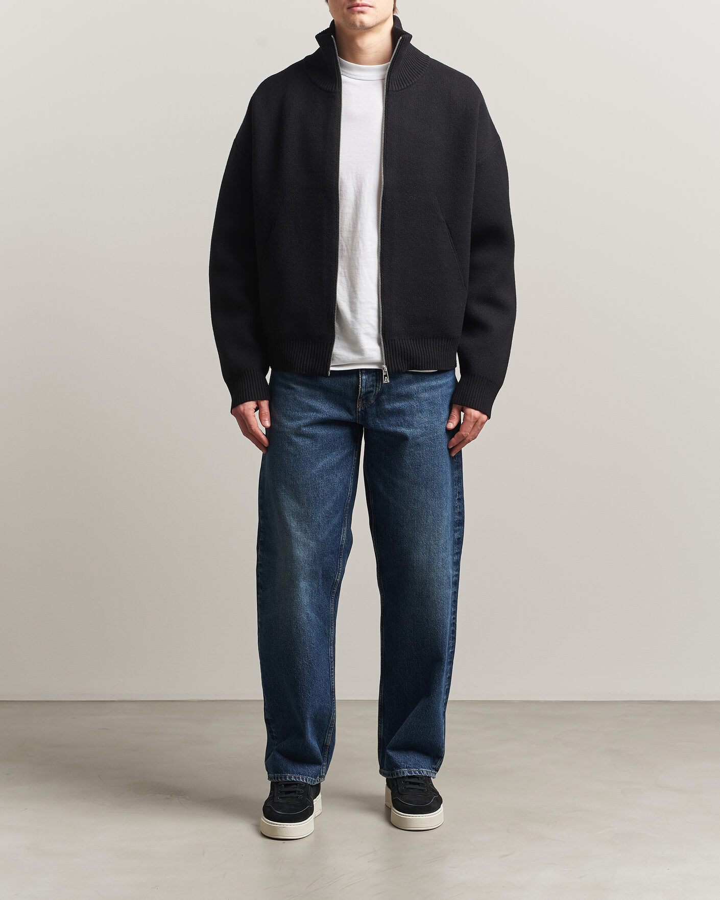 Hombres | Jerséis y prendas de punto | Axel Arigato | Core Zip-Up Sweater Black