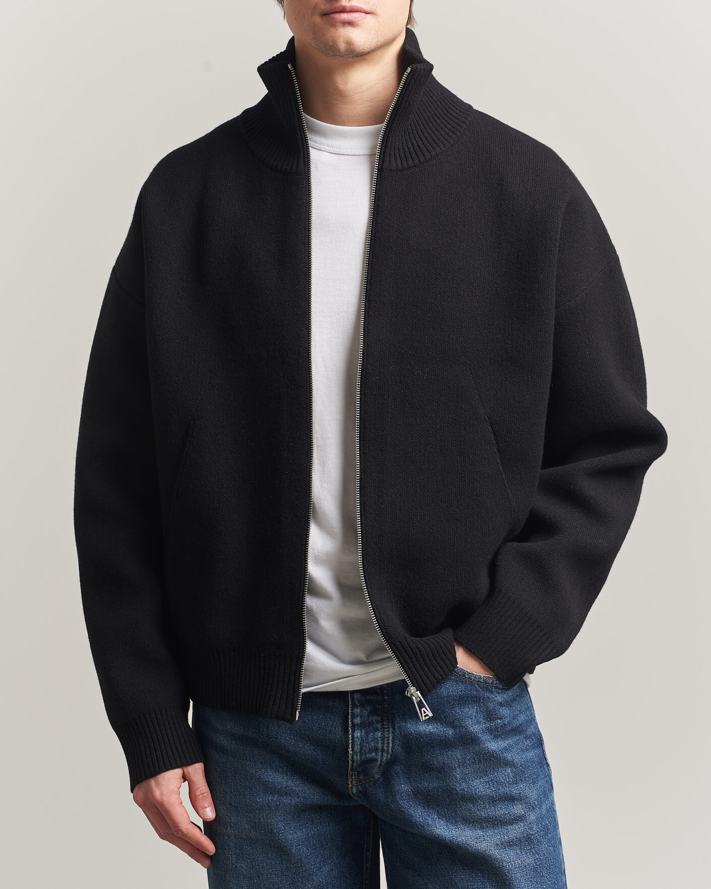 Hombres | Jerséis y prendas de punto | Axel Arigato | Core Zip-Up Sweater Black