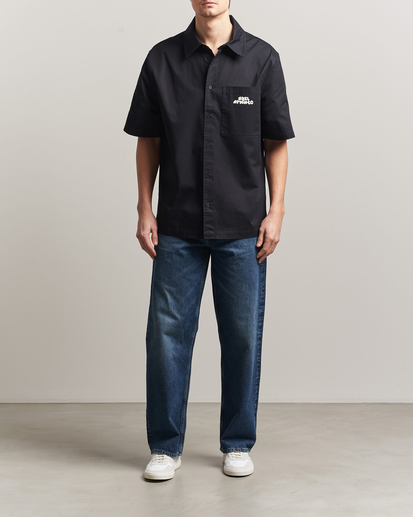 Hombres | Camisas | Axel Arigato | Drew Short Sleeve Shirt Black