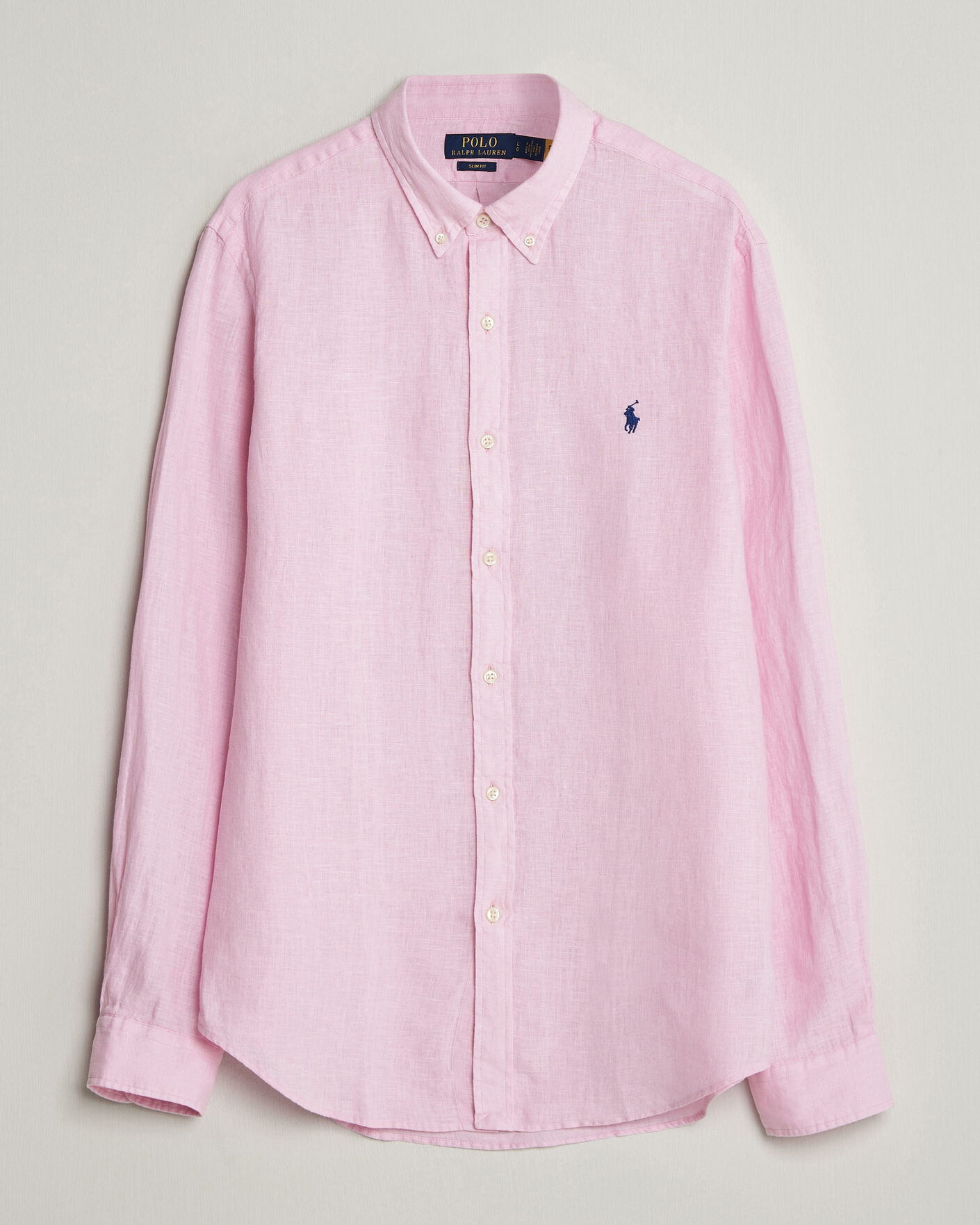 Hombres | Camisas | Polo Ralph Lauren | Slim Fit Linen Shirt Carmel Pink