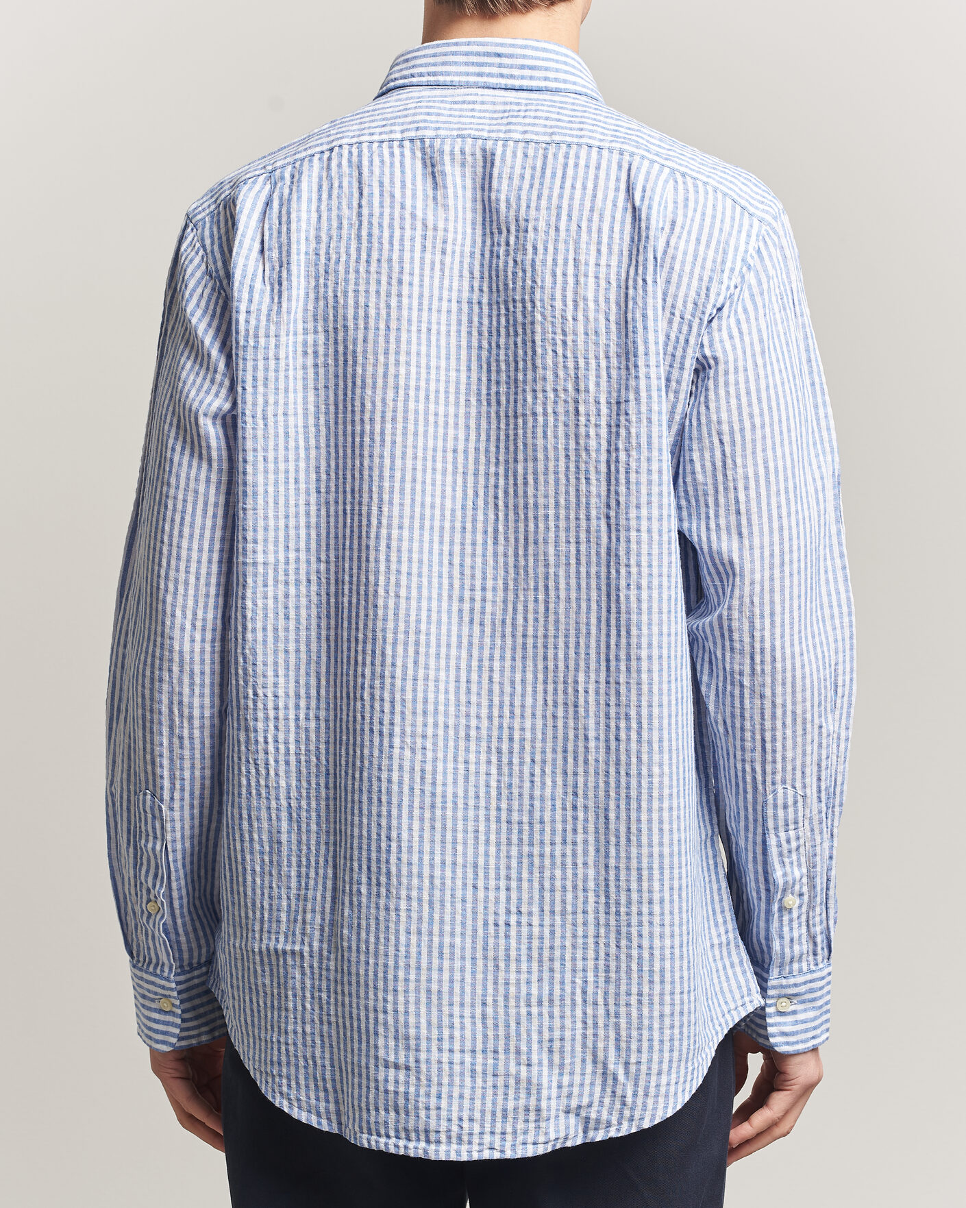 Hombres | Camisas | Polo Ralph Lauren | Cotton/Linen Seersucker Shirt Blue/White