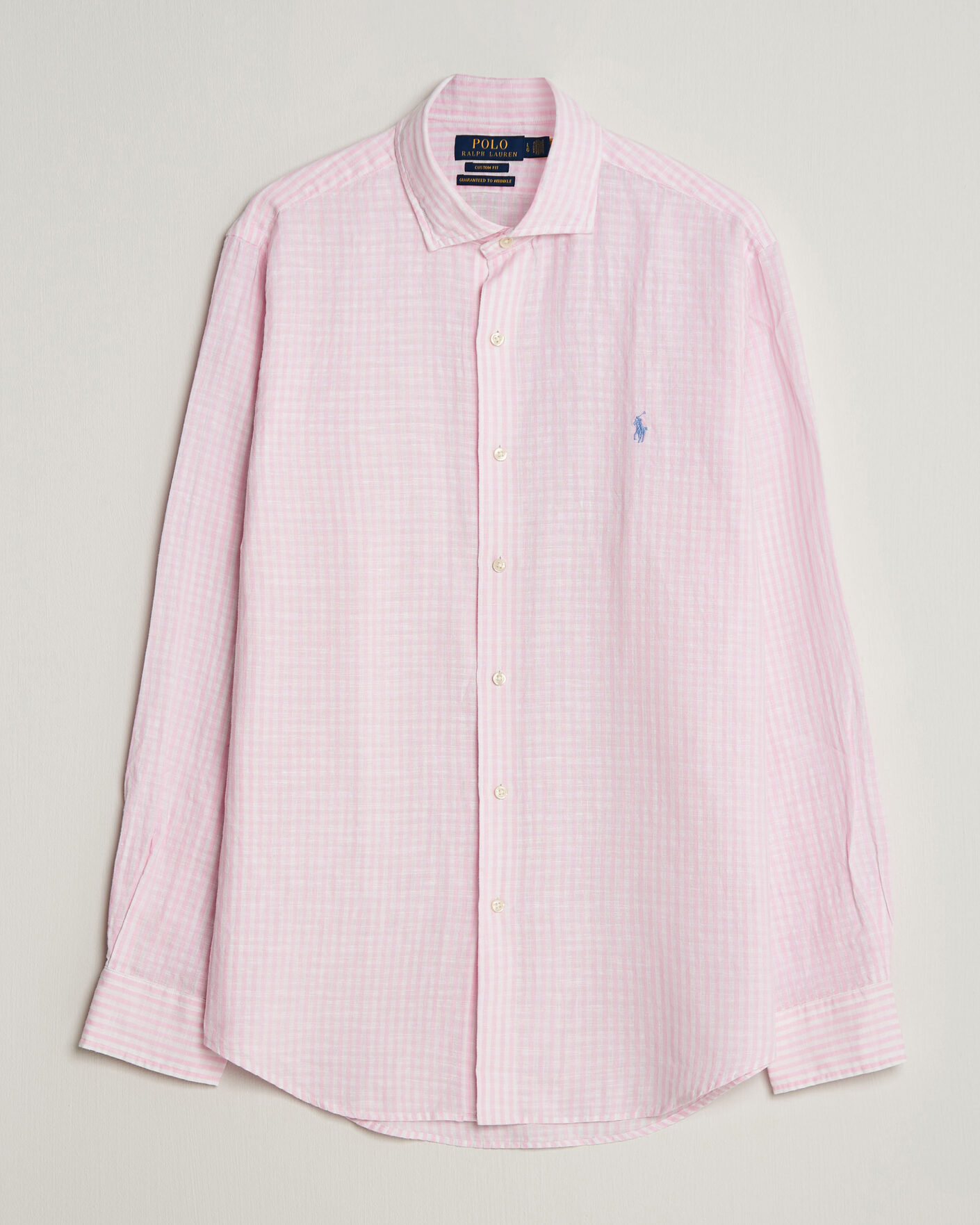 Hombres | Camisas | Polo Ralph Lauren | Cotton/Linen Seersucker Shirt Pink/White