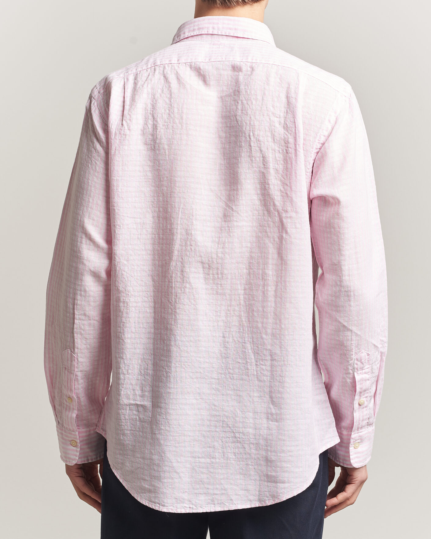 Hombres | Camisas | Polo Ralph Lauren | Cotton/Linen Seersucker Shirt Pink/White