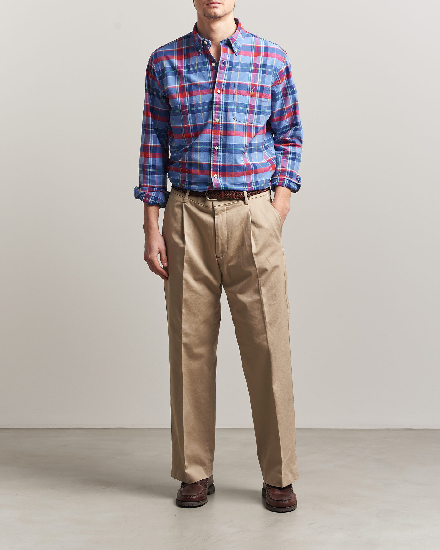 Hombres | Camisas | Polo Ralph Lauren | Custom Fit Check Oxford Shirt Blue Multi