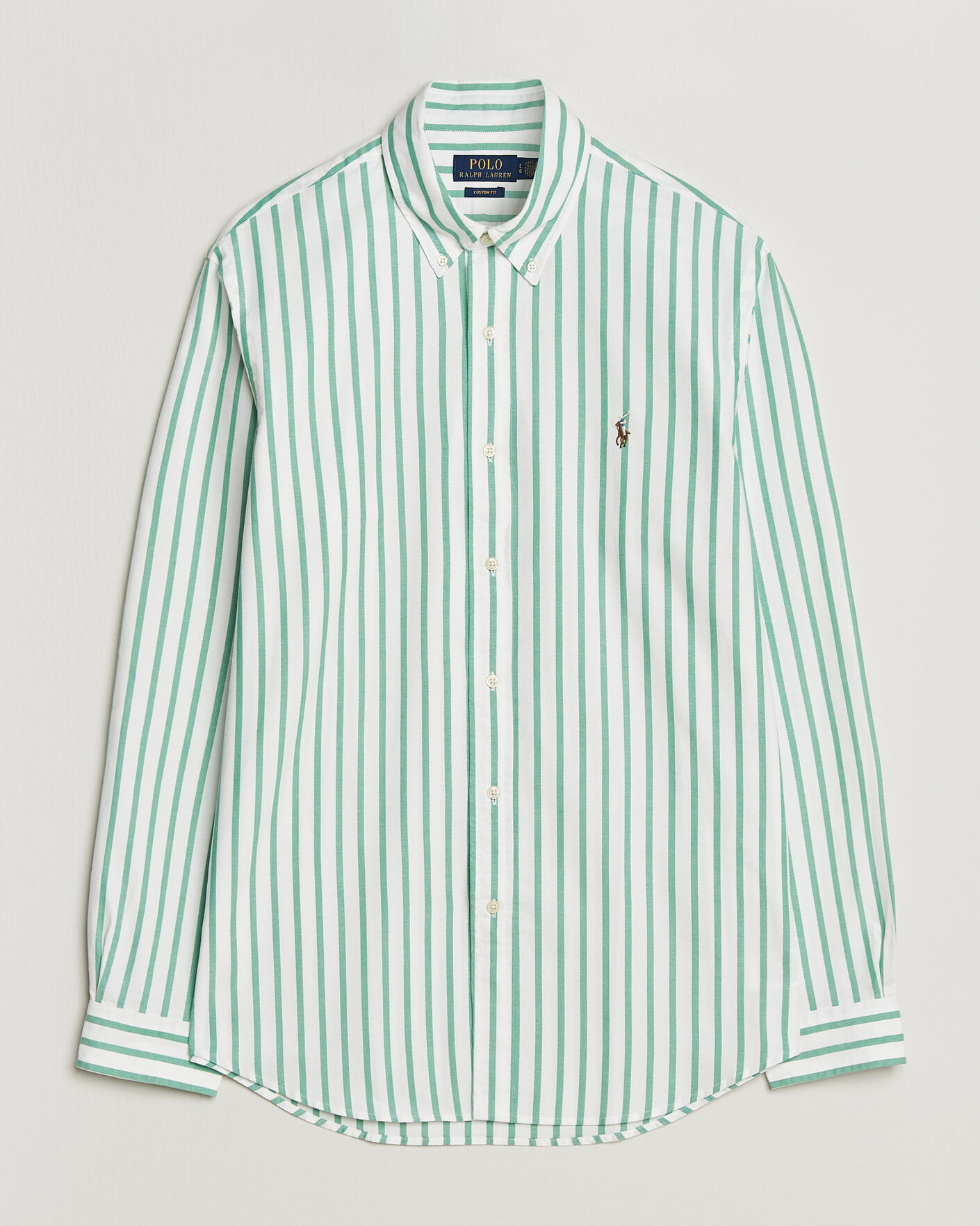 Hombres | Camisas | Polo Ralph Lauren | Custom Fit Striped Oxford Shirt Green