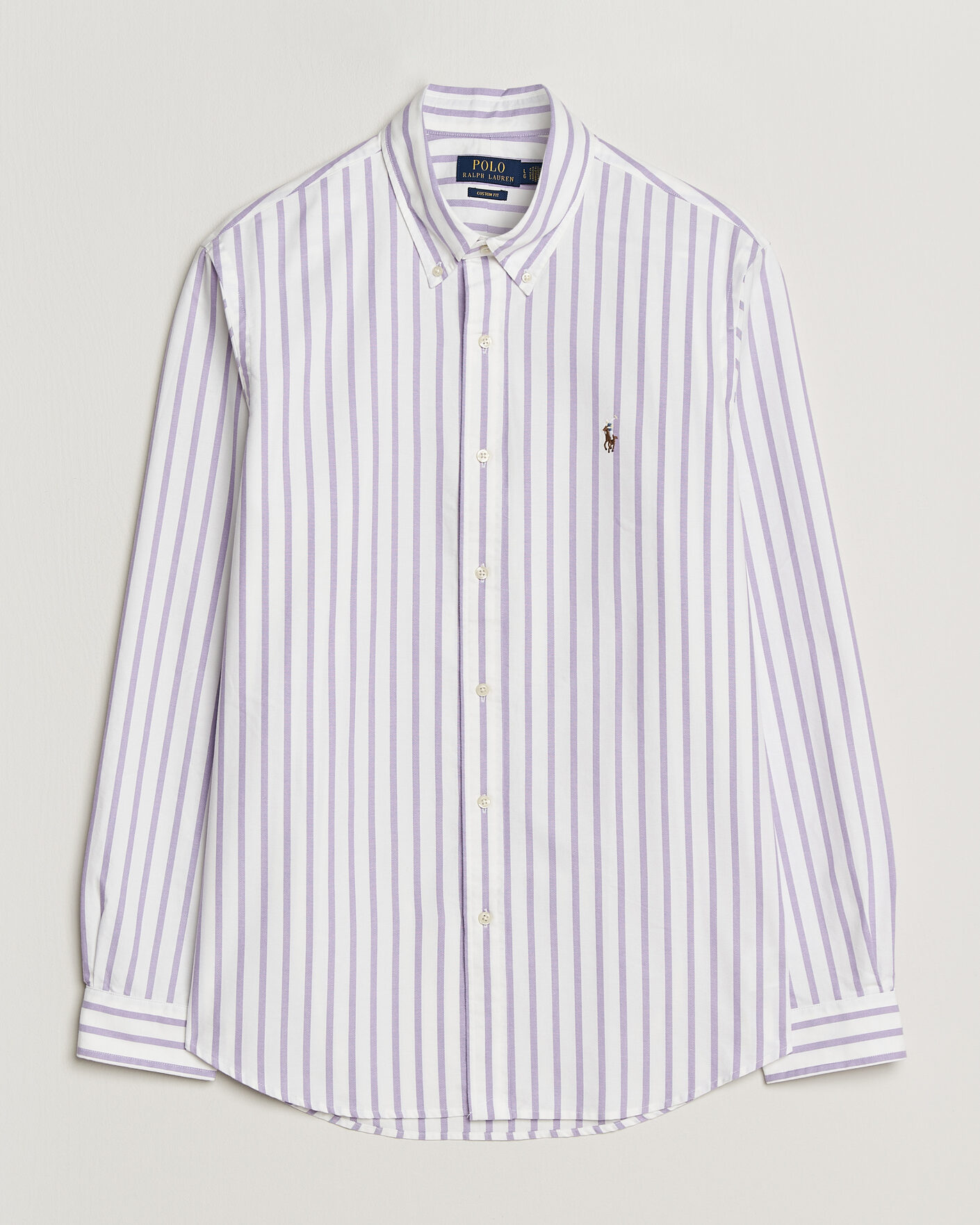 Hombres | Camisas | Polo Ralph Lauren | Custom Fit Striped Oxford Shirt Purple
