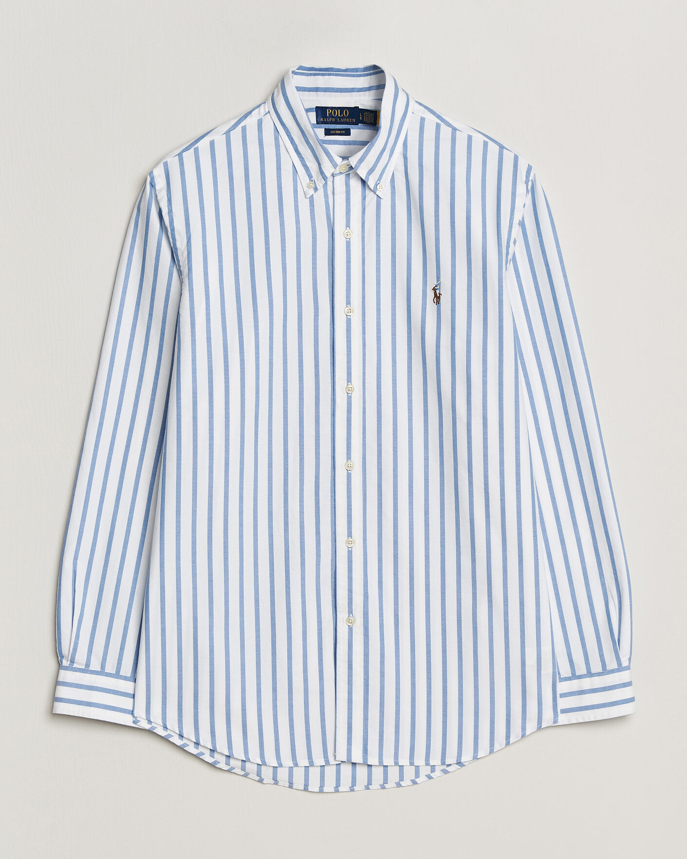Hombres | Camisas | Polo Ralph Lauren | Custom Fit Striped Oxford Shirt Blue