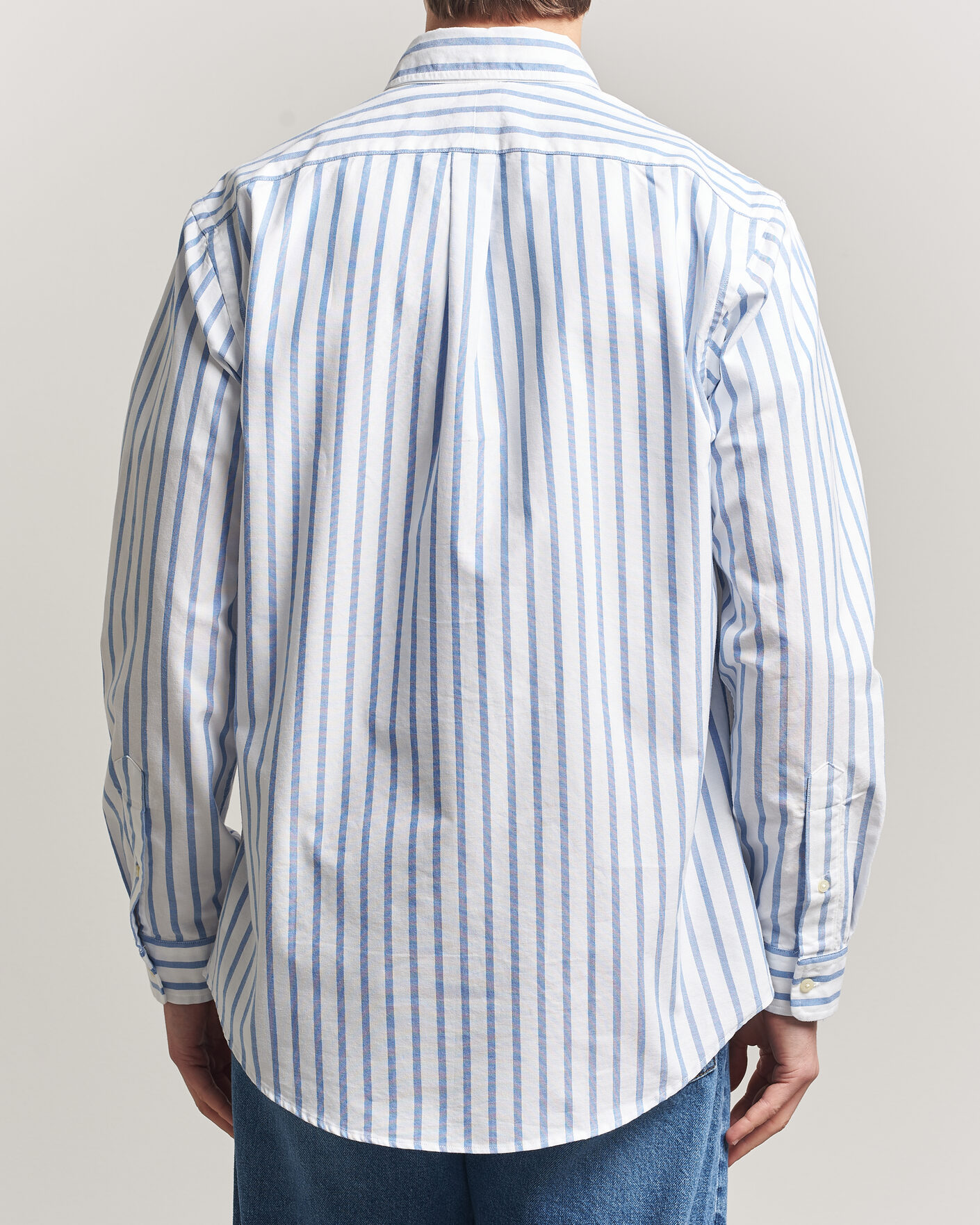 Hombres | Camisas | Polo Ralph Lauren | Custom Fit Striped Oxford Shirt Blue