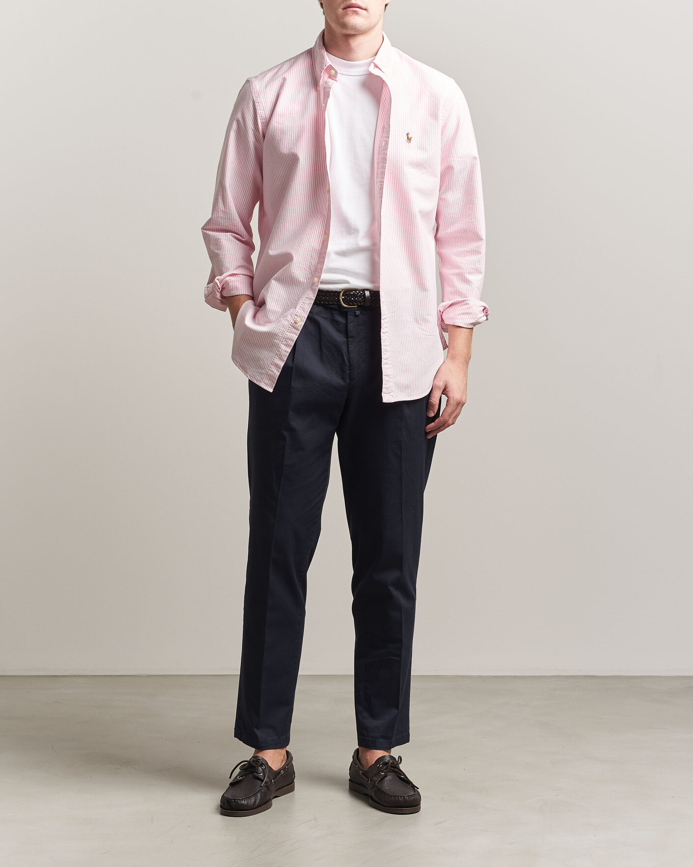 Hombres | Camisas | Polo Ralph Lauren | Custom Fit Micro Striped Oxford Shirt Pink