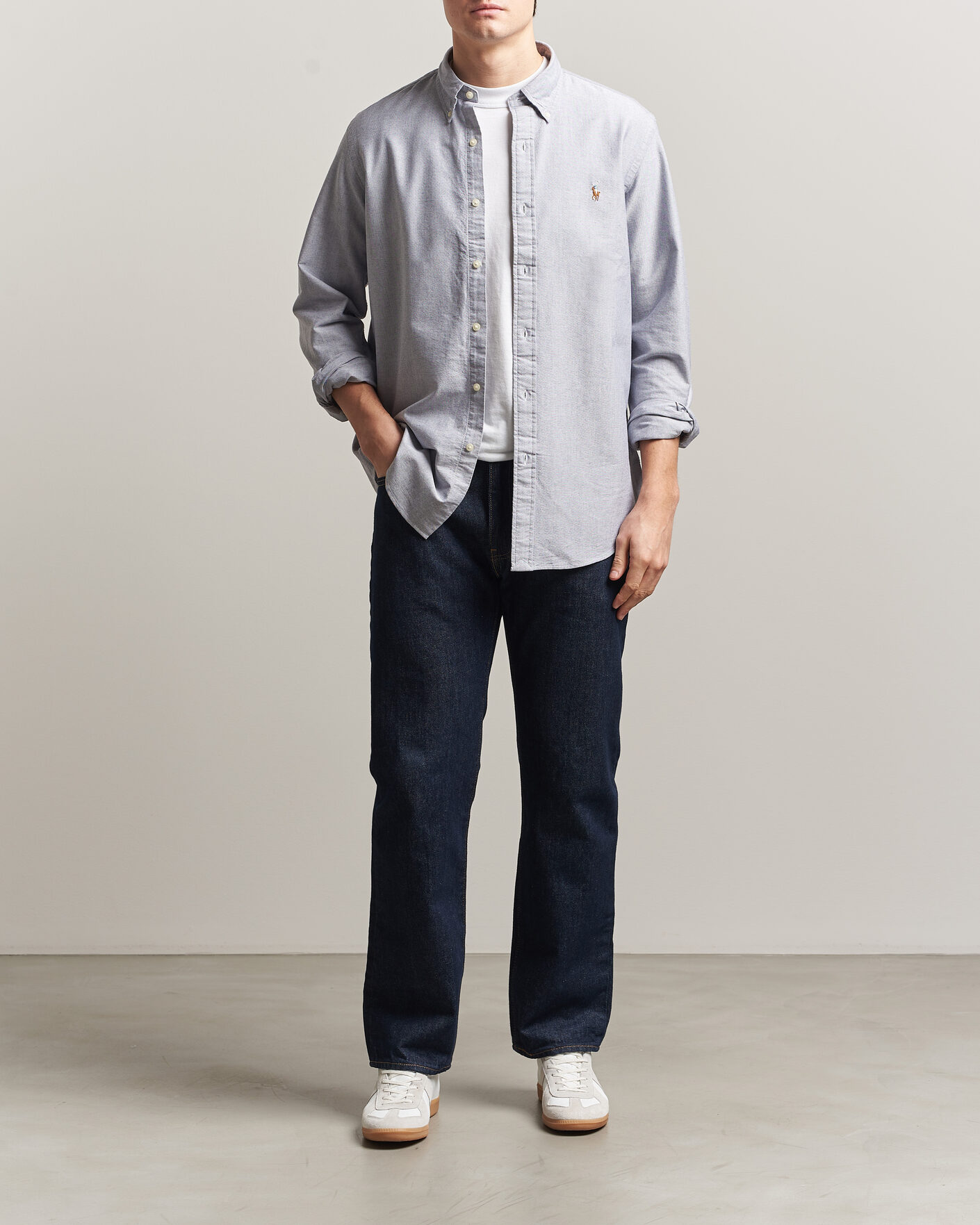 Hombres | Camisas | Polo Ralph Lauren | Custom Fit Oxford Shirt Navy