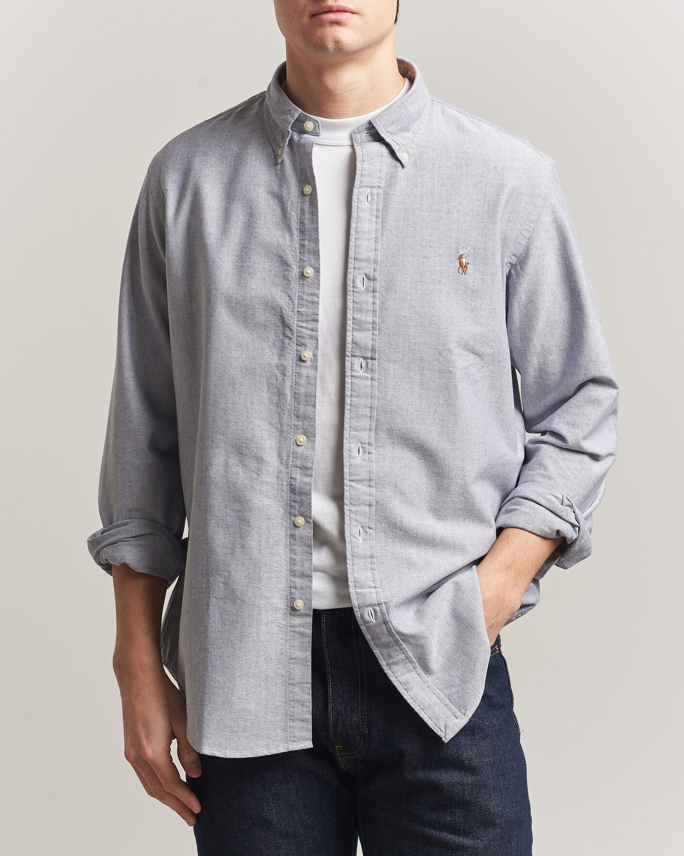 Hombres | Camisas | Polo Ralph Lauren | Custom Fit Oxford Shirt Navy