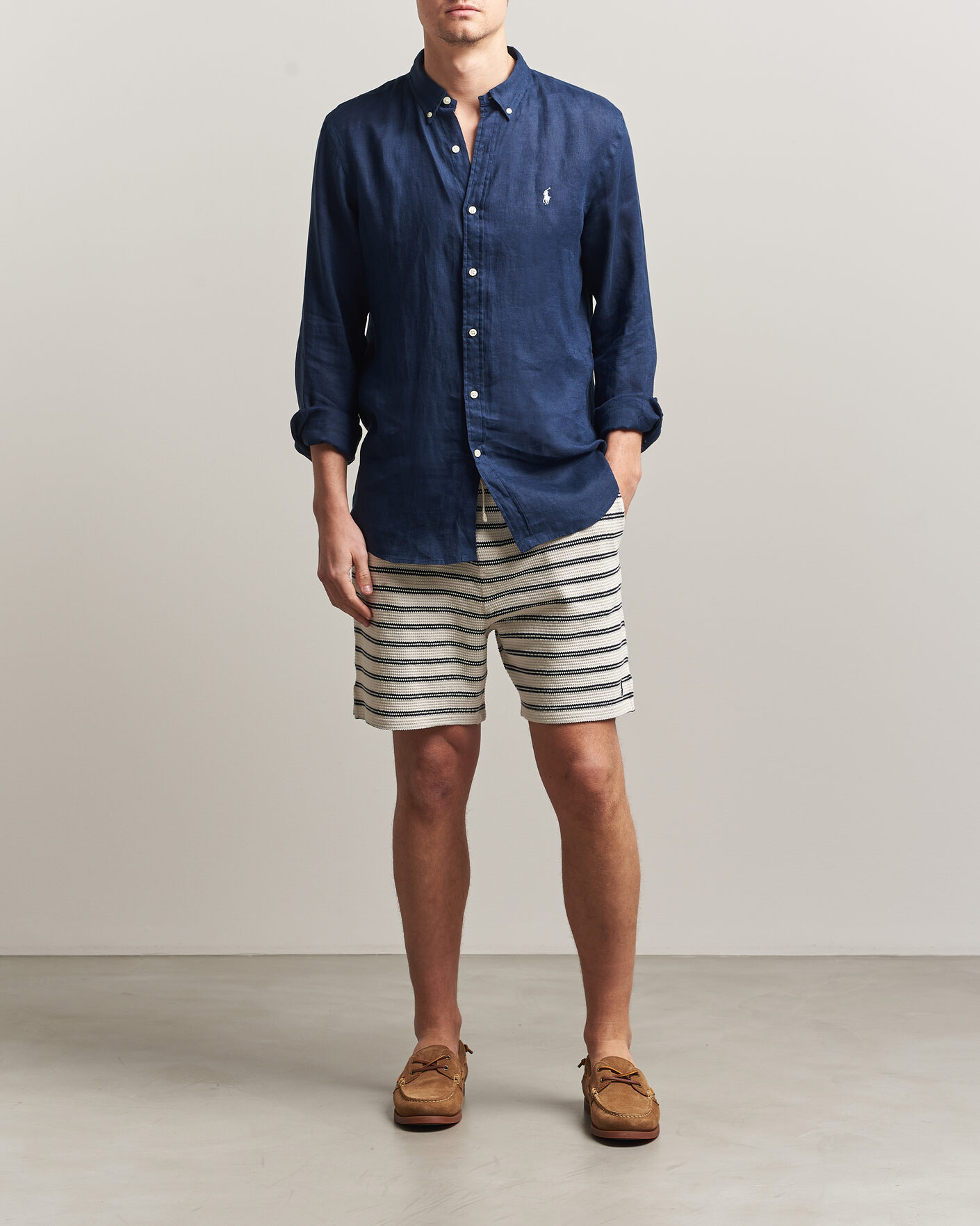 Hombres | Pantalones cortos | Polo Ralph Lauren | Knitted Shorts Pale Cream/Newport Navy