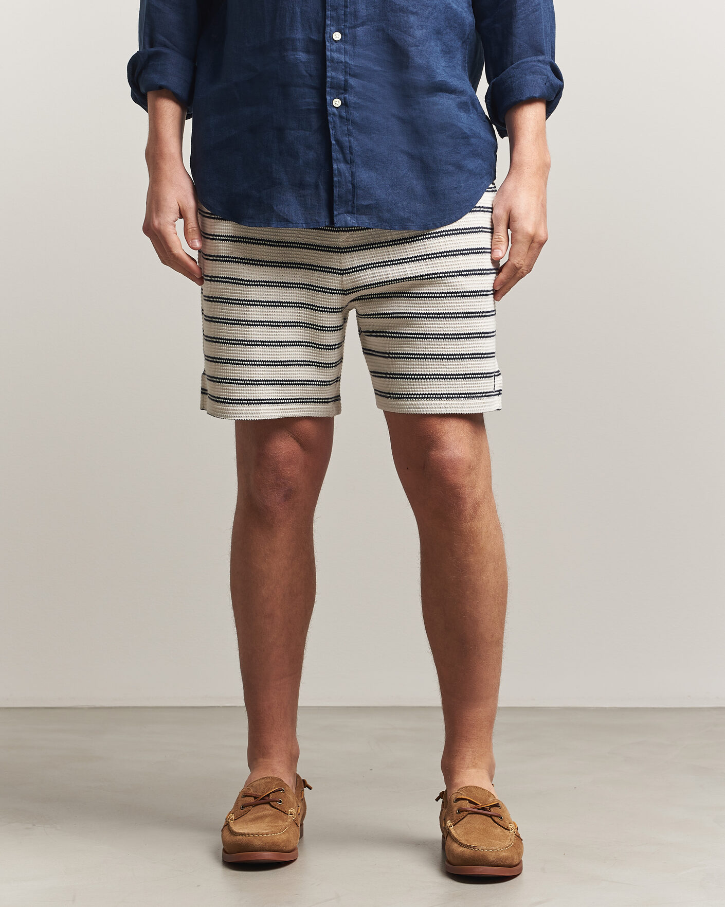 Hombres | Pantalones cortos | Polo Ralph Lauren | Knitted Shorts Pale Cream/Newport Navy