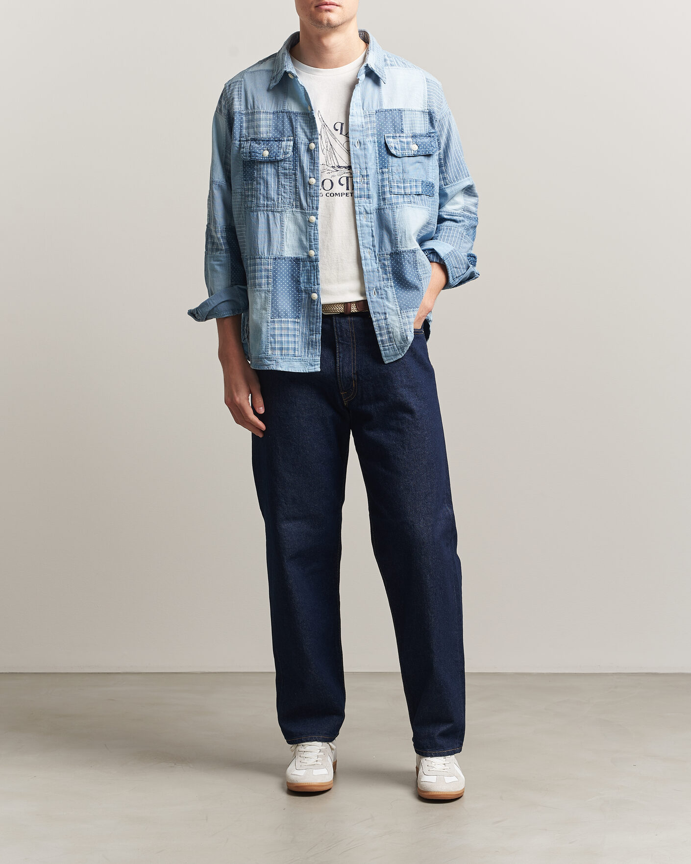 Hombres | Camisas | Polo Ralph Lauren | Indigo Patchwork Shirt Blue