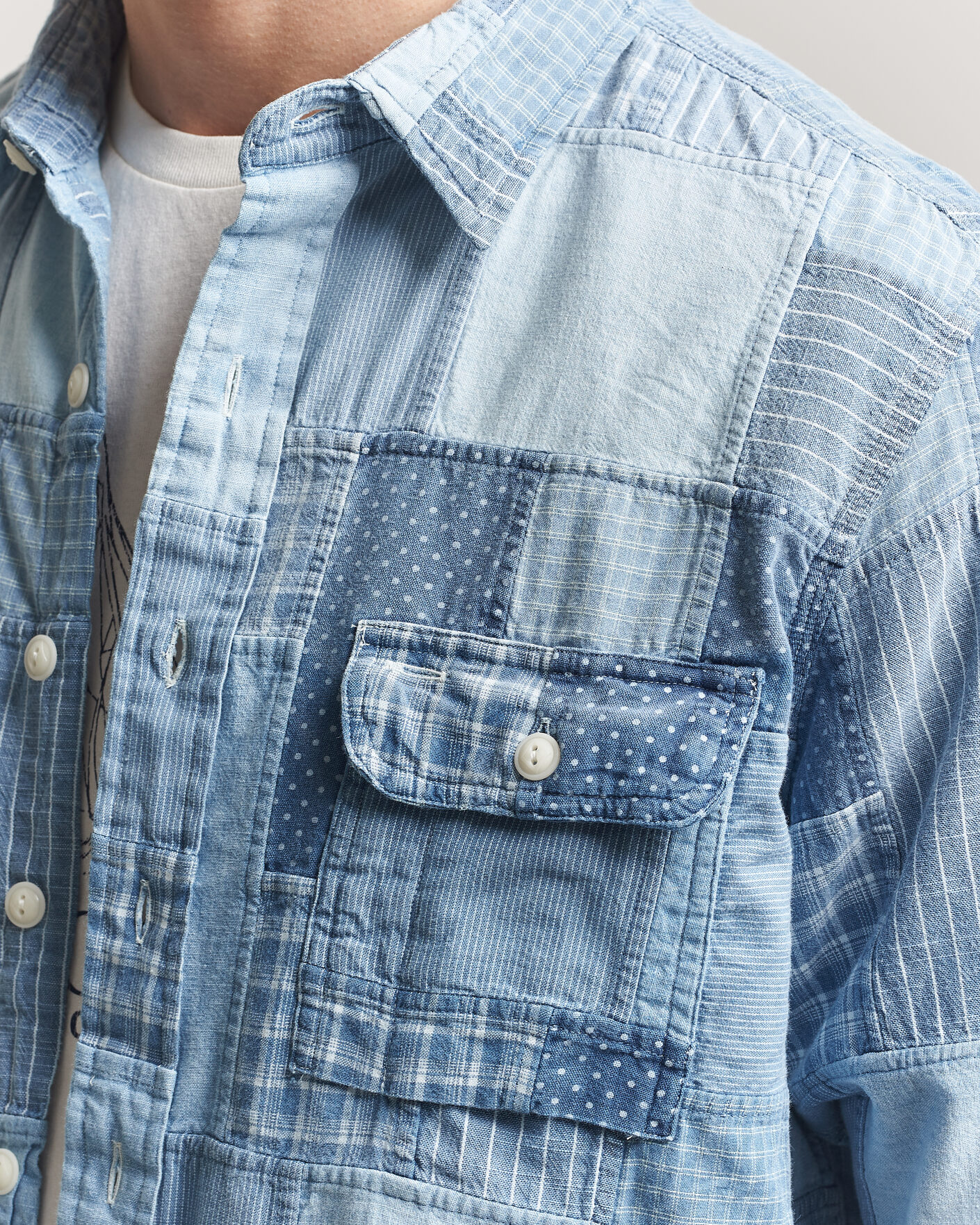 Hombres | Camisas | Polo Ralph Lauren | Indigo Patchwork Shirt Blue