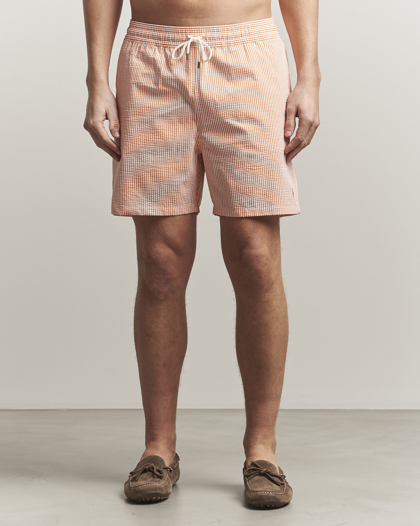 Hombres | Bañadores | Polo Ralph Lauren | Traveler Mid Trunk Seersucker Peach