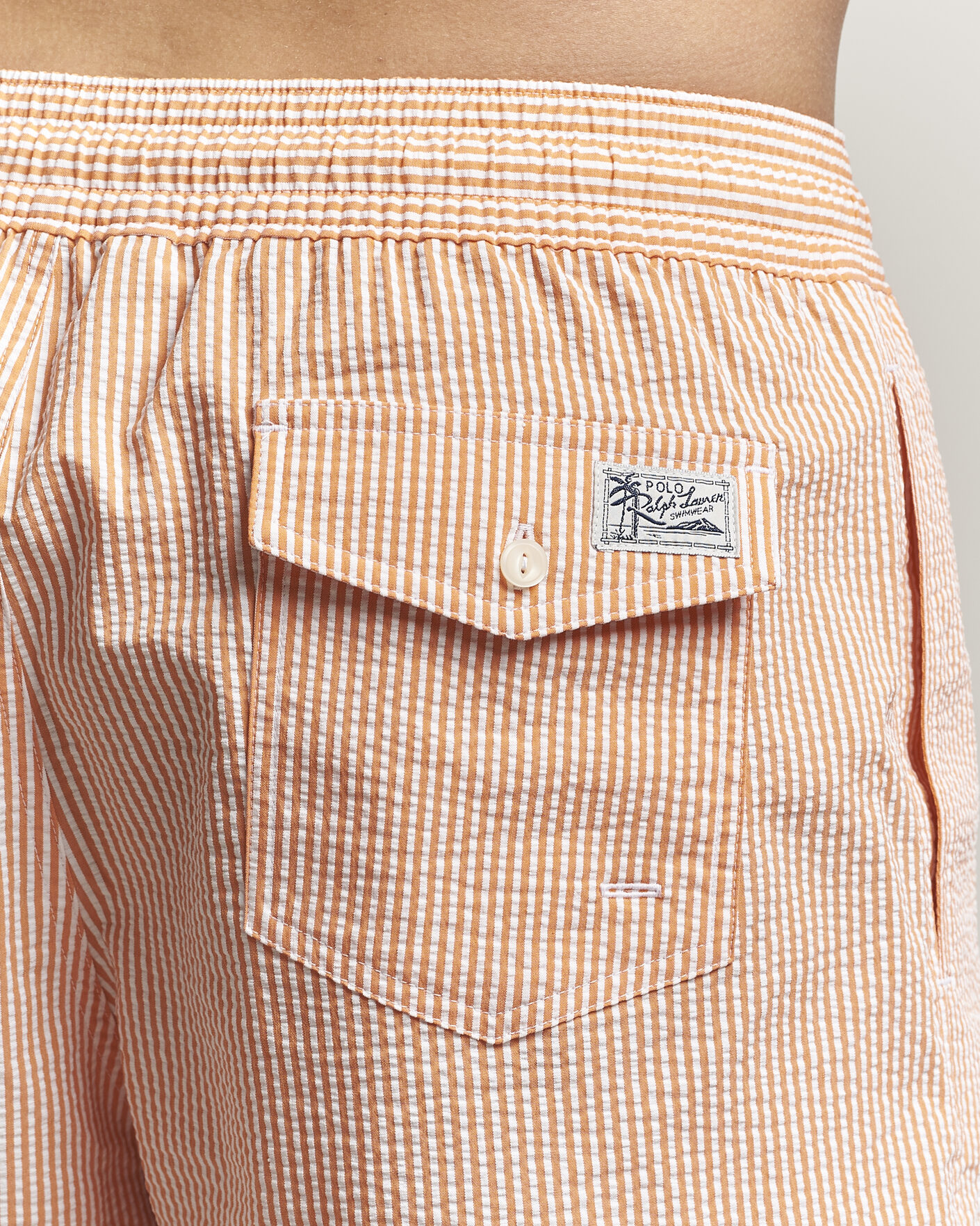 Hombres | Bañadores | Polo Ralph Lauren | Traveler Mid Trunk Seersucker Peach