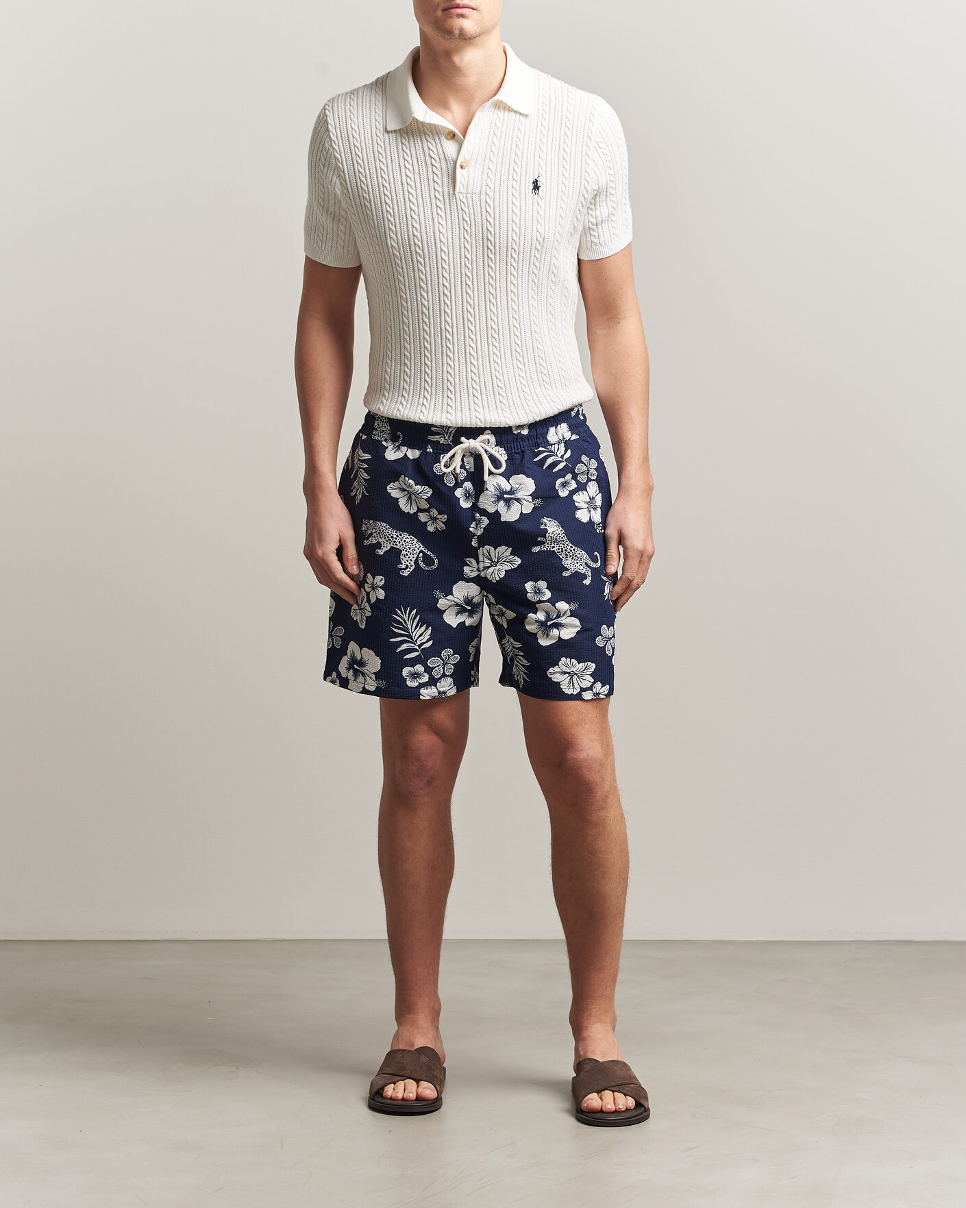 Hombres | Bañadores | Polo Ralph Lauren | Traveler Mid Trunk Seersucker Jaguar Tropical