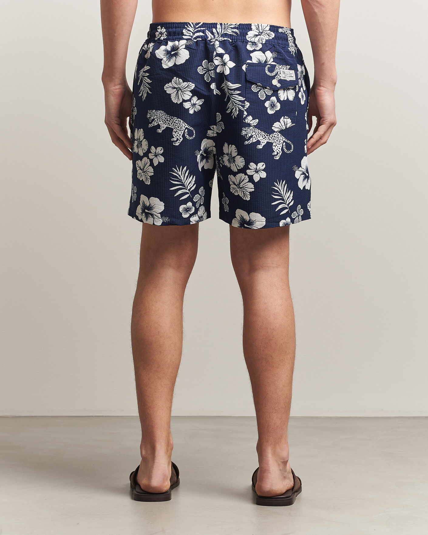 Hombres | Bañadores | Polo Ralph Lauren | Traveler Mid Trunk Seersucker Jaguar Tropical