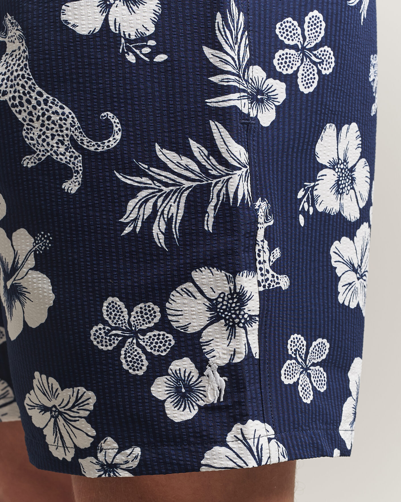 Hombres | Bañadores | Polo Ralph Lauren | Traveler Mid Trunk Seersucker Jaguar Tropical