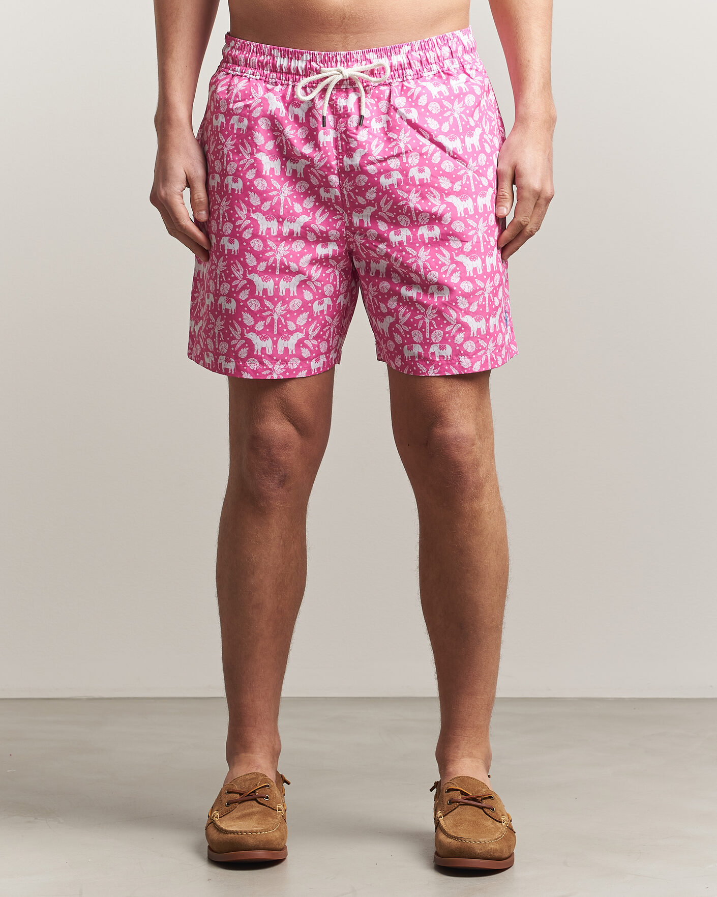 Hombres | Bañadores | Polo Ralph Lauren | Traveler Print Mid Trunk Pink