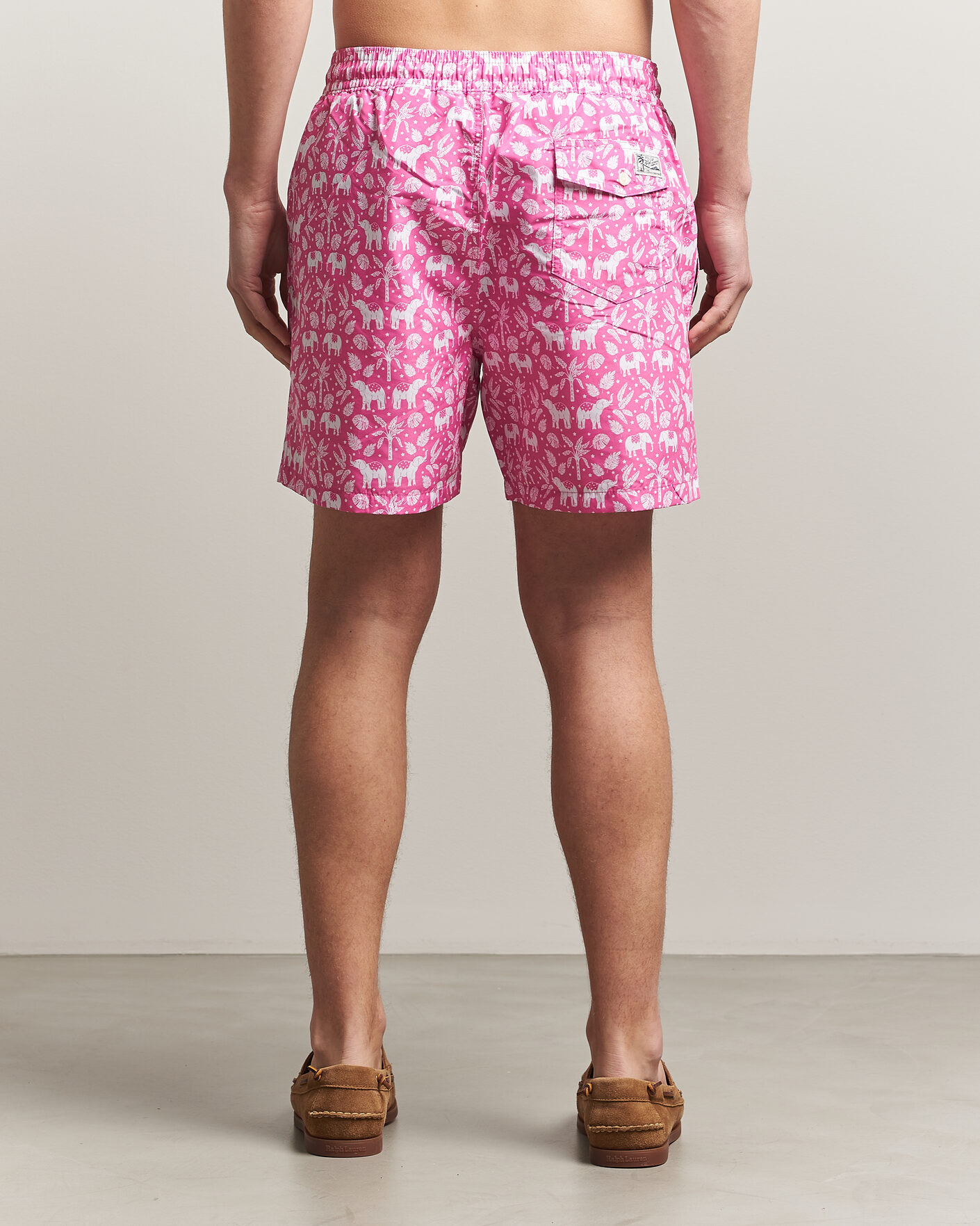 Hombres | Polo Ralph Lauren Traveler Print Mid Trunk Pink | Polo Ralph Lauren | Traveler Print Mid Trunk Pink