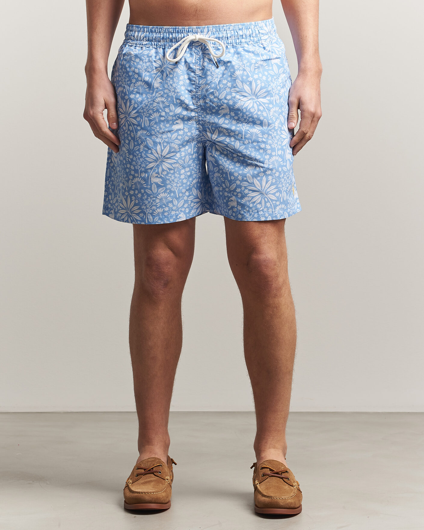 Hombres | Bañadores | Polo Ralph Lauren | Traveler Print Mid Trunk Blue