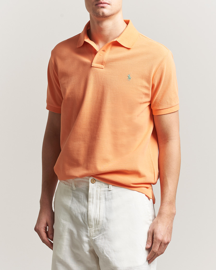Hombres | Polos | Polo Ralph Lauren | Custom Slim Fit Polo Pompano Orange