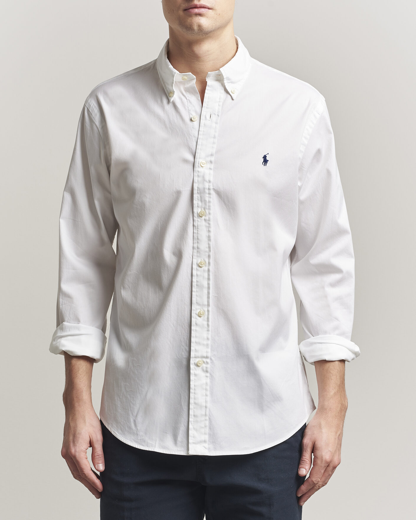 Hombres | Camisas | Polo Ralph Lauren | Custom Fit Garment Twill Shirt White