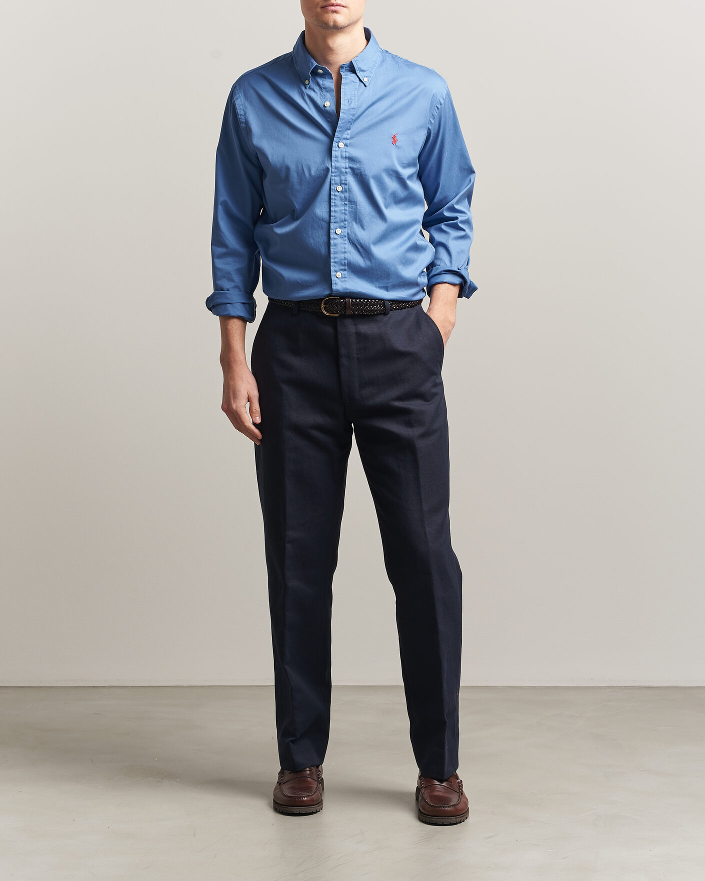 Hombres | Camisas | Polo Ralph Lauren | Custom Fit Garment Twill Shirt Nimes Blue