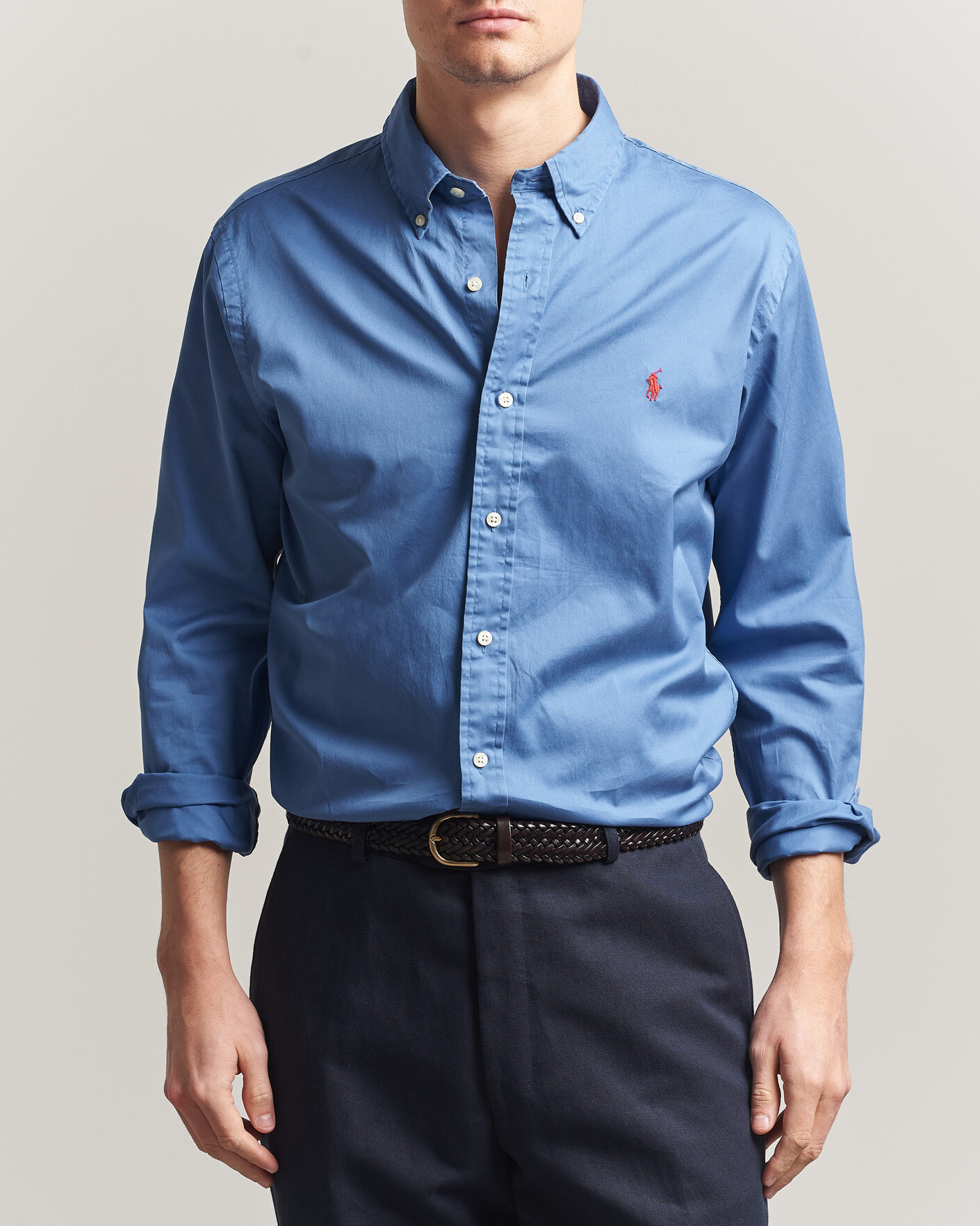Hombres | Camisas | Polo Ralph Lauren | Custom Fit Garment Twill Shirt Nimes Blue