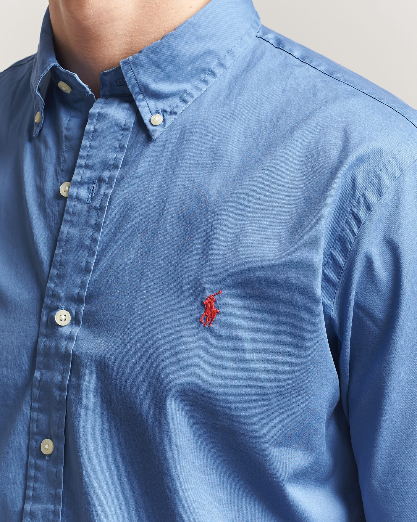 Hombres | Camisas | Polo Ralph Lauren | Custom Fit Garment Twill Shirt Nimes Blue