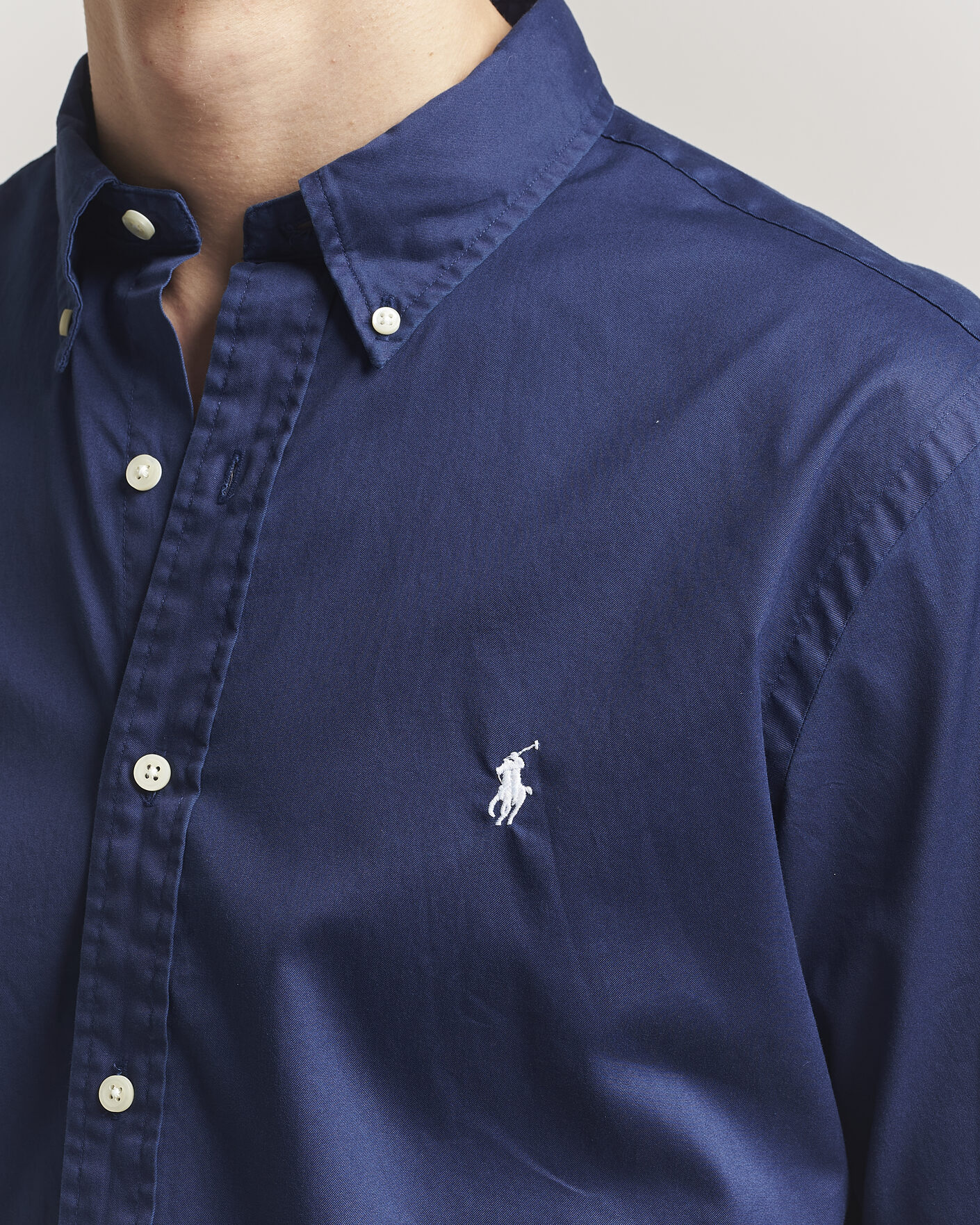 Hombres | Camisas | Polo Ralph Lauren | Custom Fit Garment Twill Shirt Newport Navy