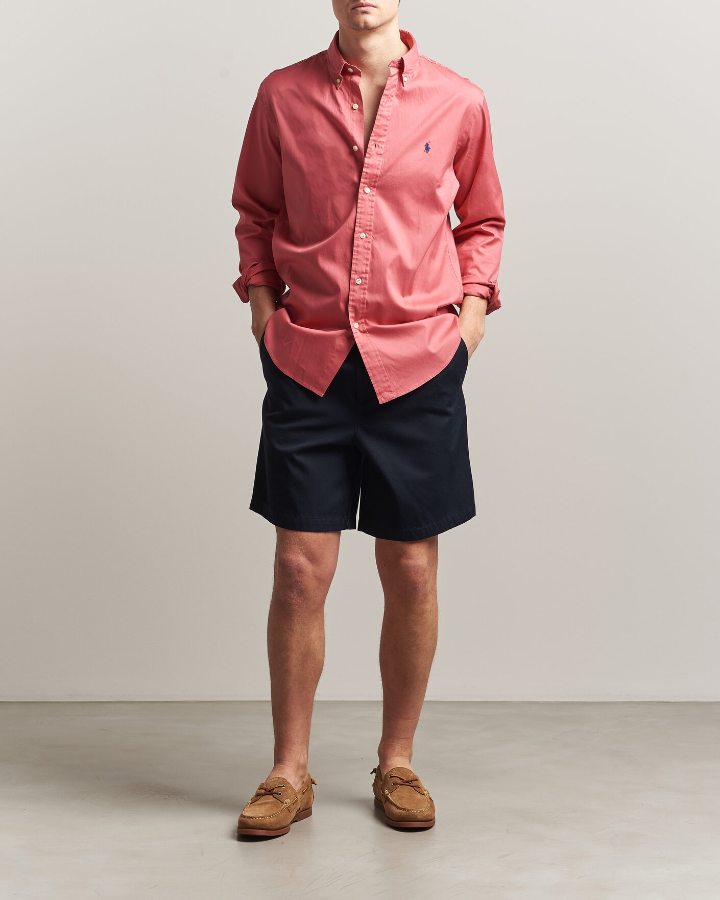 Hombres |  | Polo Ralph Lauren | Custom Fit Garment Twill Shirt Adirondack Berry
