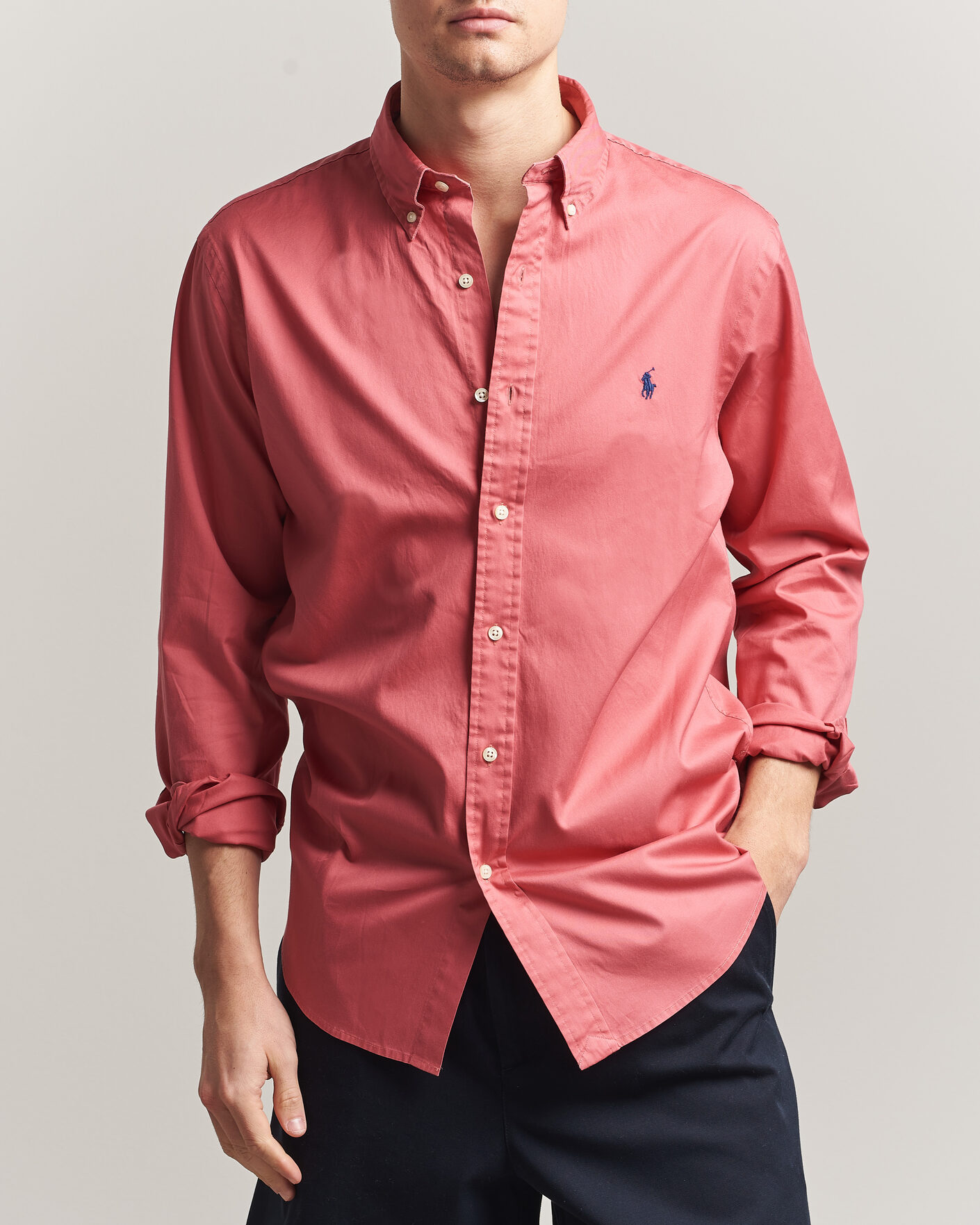 Hombres | Camisas | Polo Ralph Lauren | Custom Fit Garment Twill Shirt Adirondack Berry