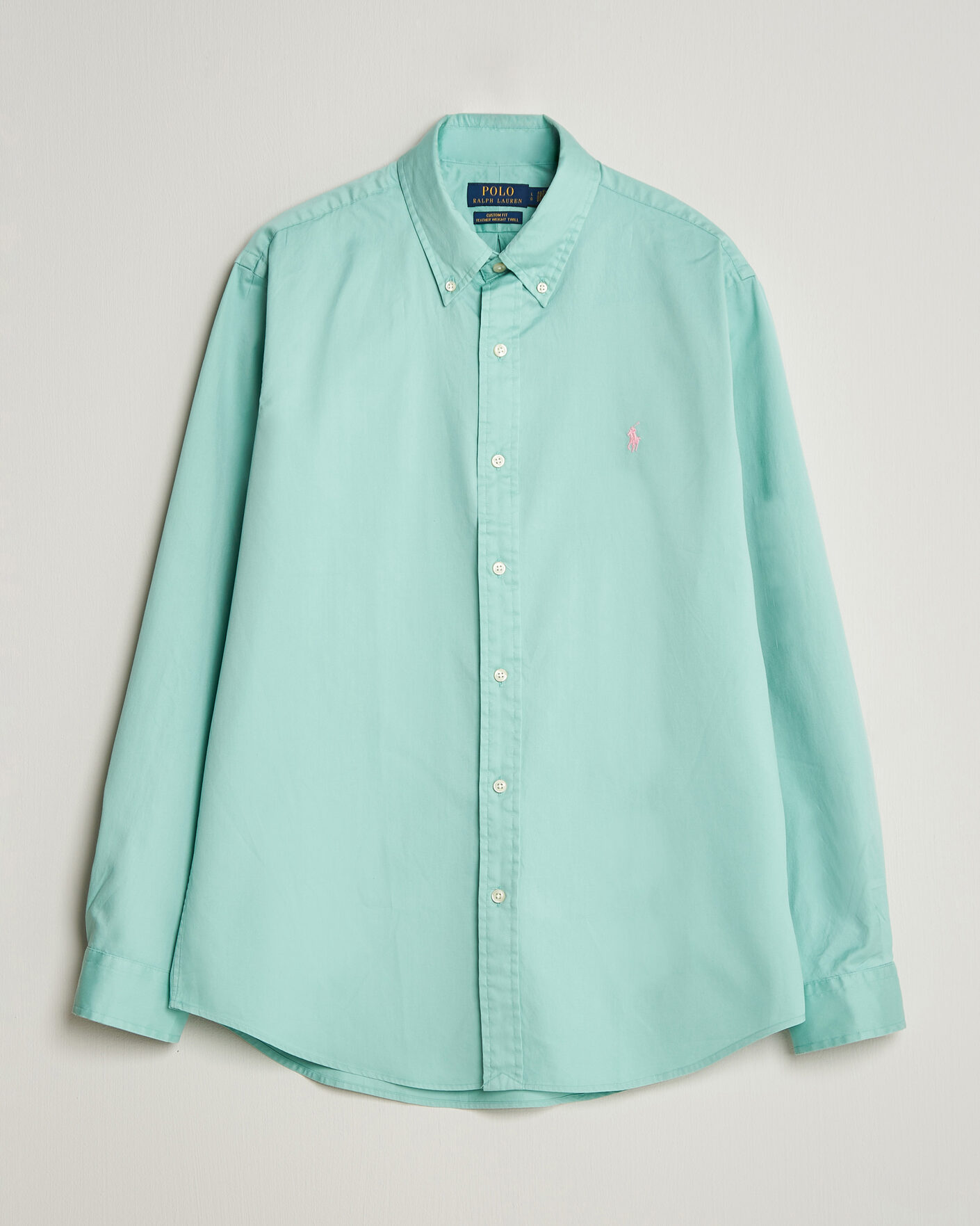 Hombres | Camisas | Polo Ralph Lauren | Custom Fit Garment Twill Shirt Celadon