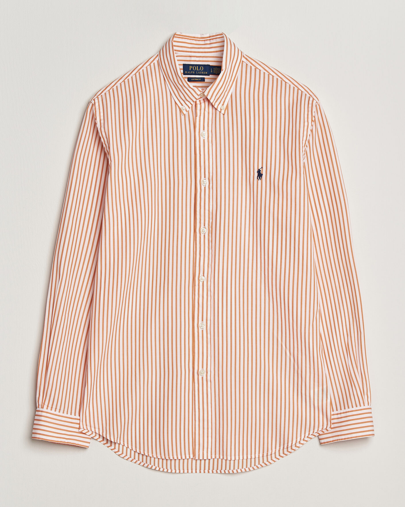 Hombres | Camisas | Polo Ralph Lauren | Custom Fit Poplin Striped Shirt Kona Orange