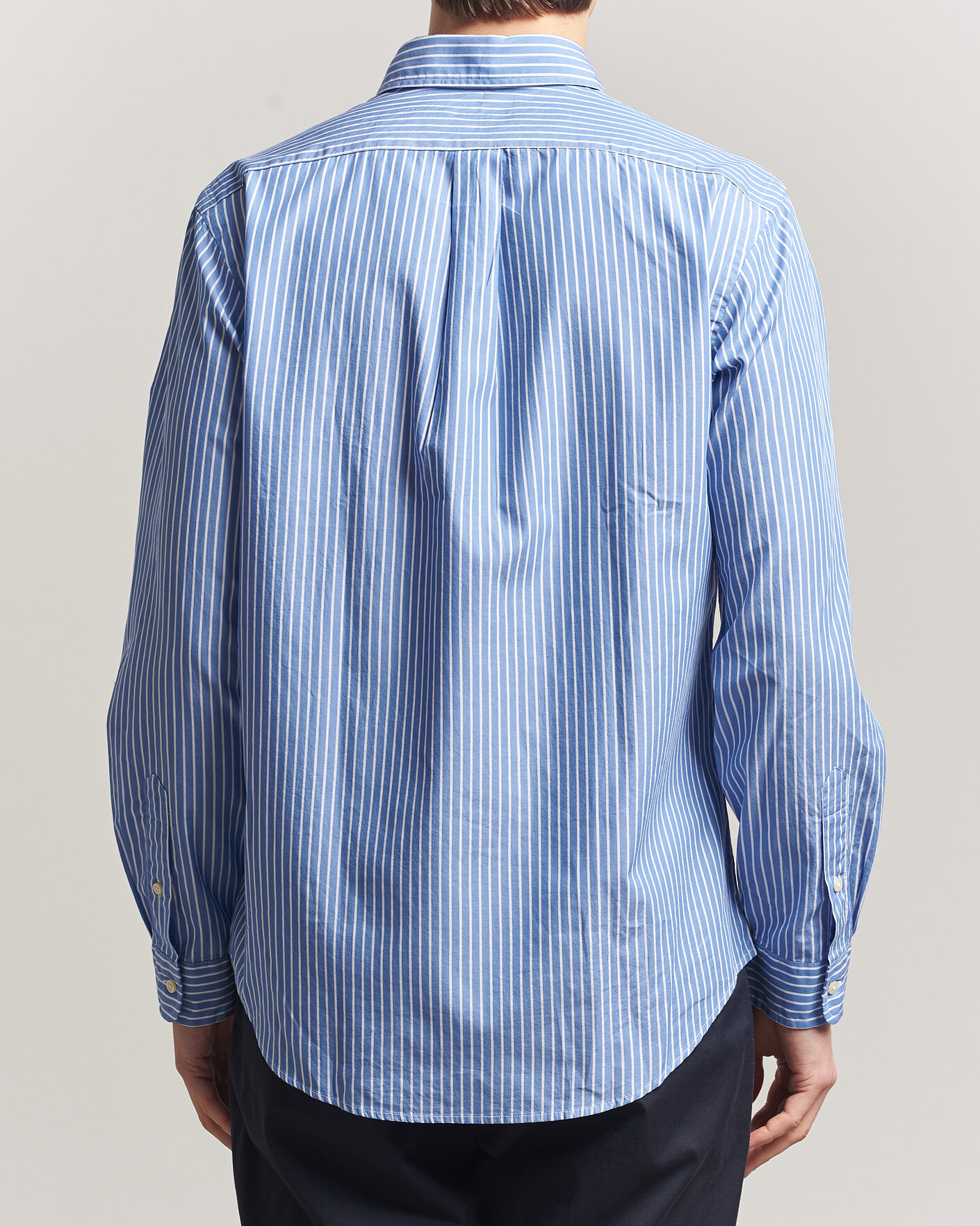 Hombres | Camisas | Polo Ralph Lauren | Custom Fit Poplin Striped Shirt Medium Blue