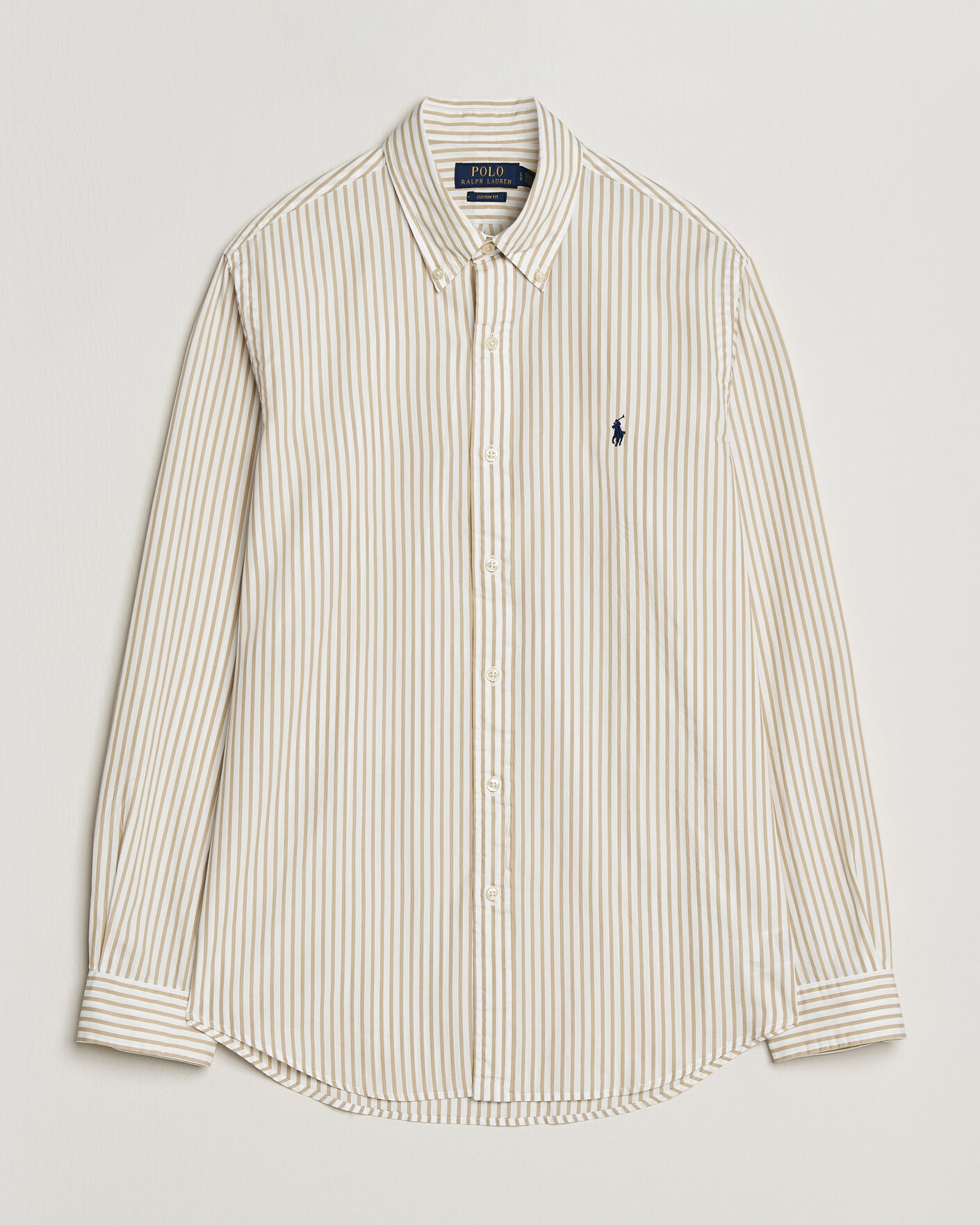 Hombres | Camisas | Polo Ralph Lauren | Custom Fit Poplin Striped Shirt Coastal Beige