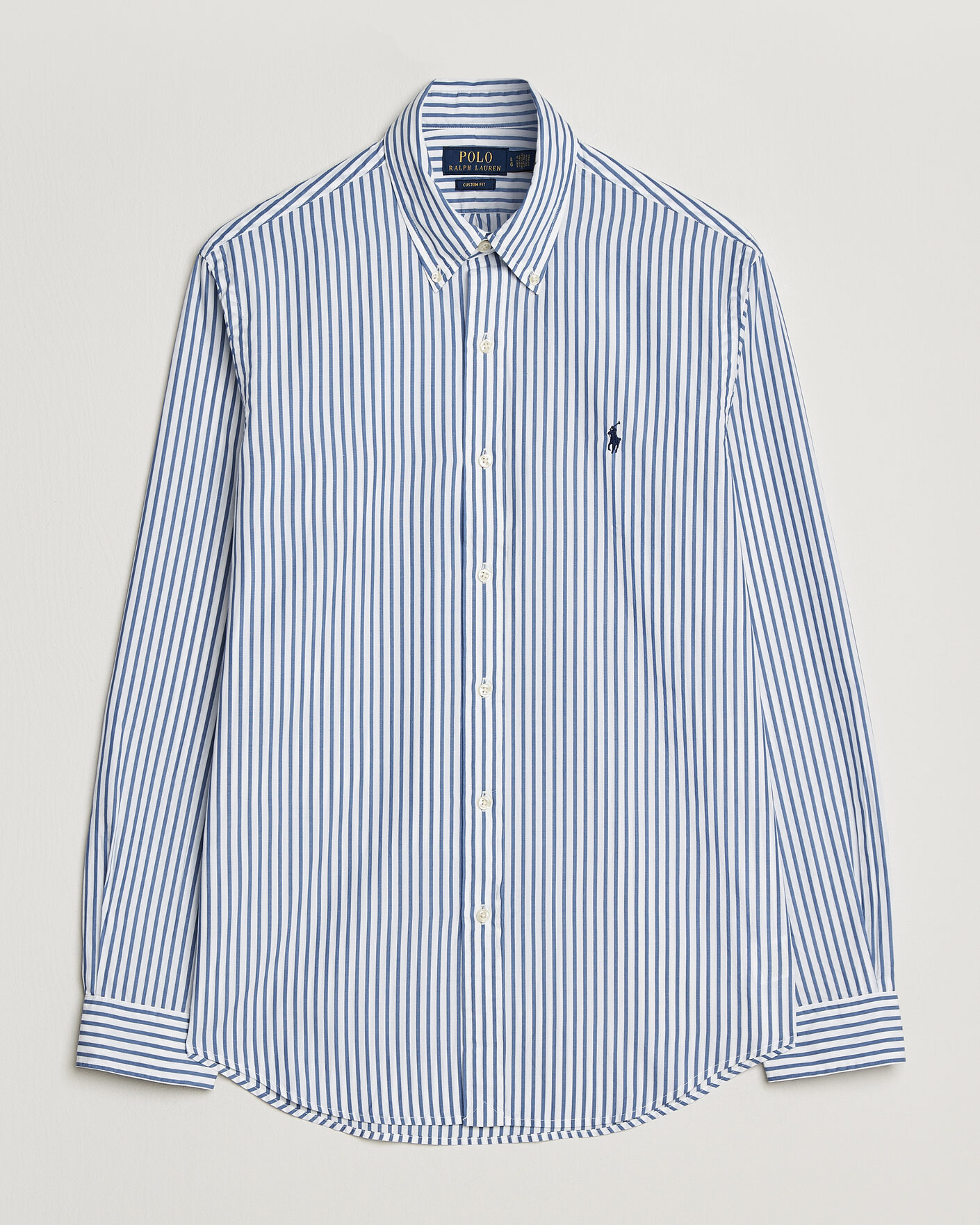 Hombres | Camisas | Polo Ralph Lauren | Custom Fit Poplin Striped Shirt Blue