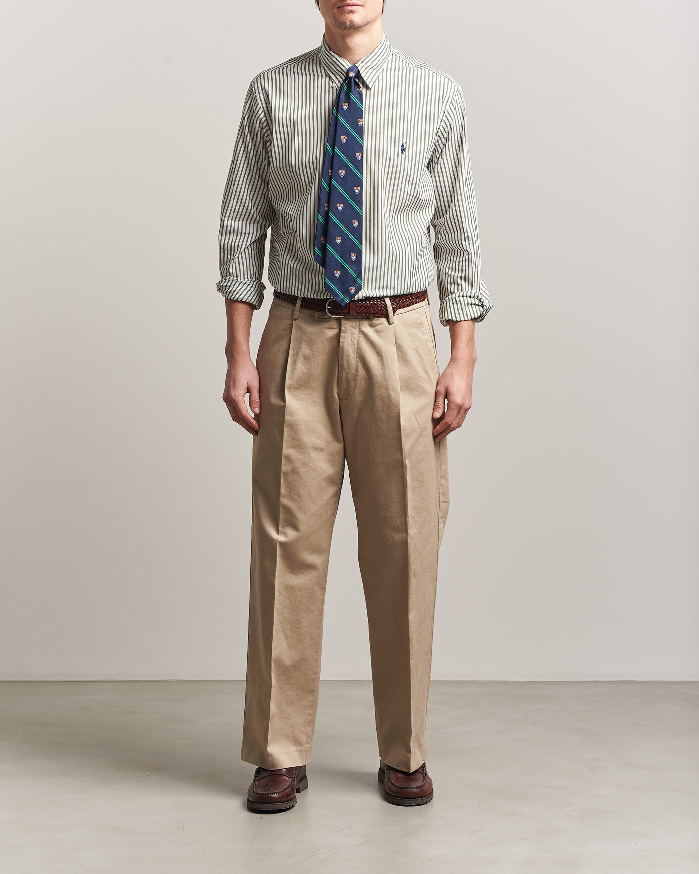 Hombres | Camisas | Polo Ralph Lauren | Custom Fit Poplin Striped Shirt Garden Trail