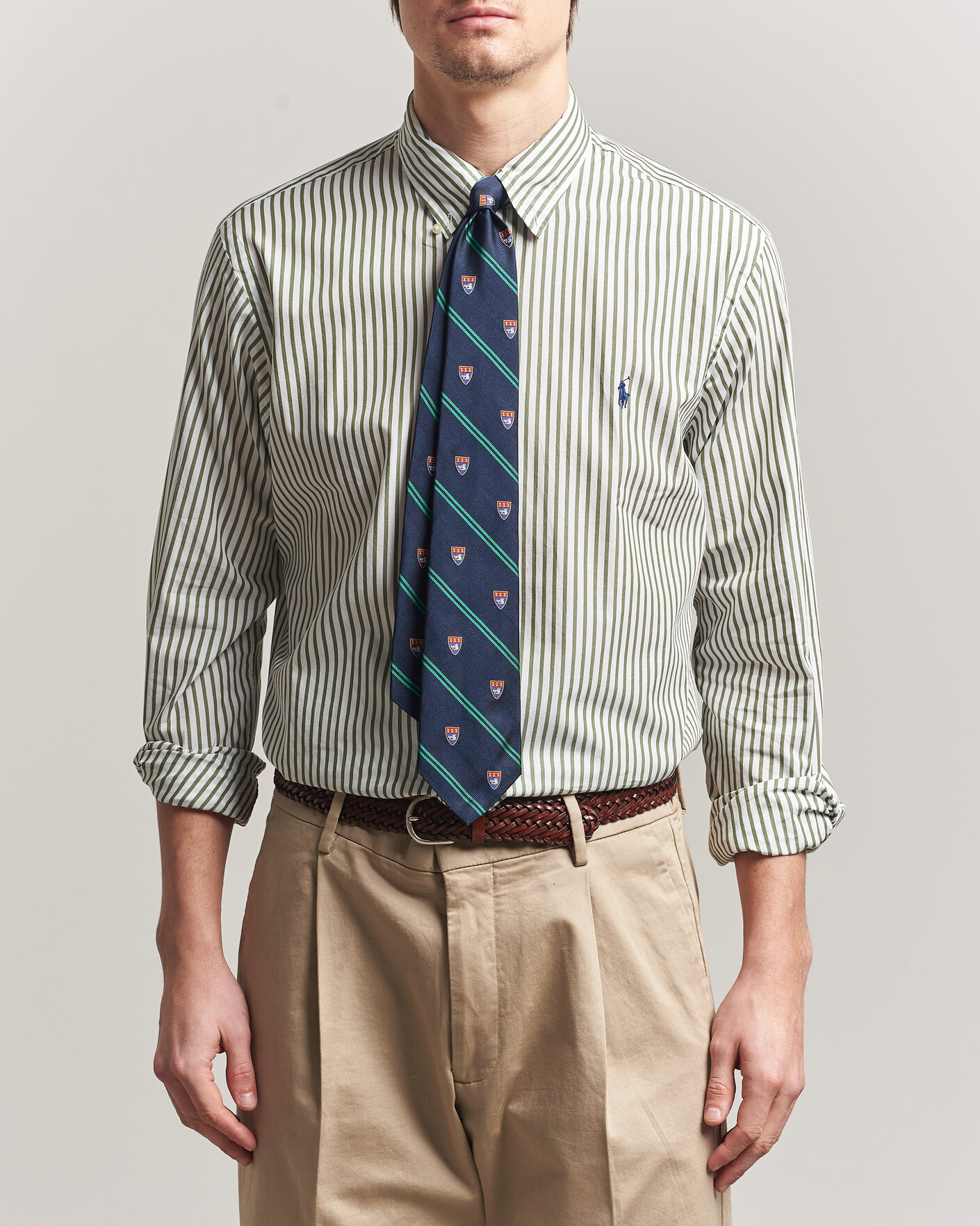 Hombres | Camisas | Polo Ralph Lauren | Custom Fit Poplin Striped Shirt Garden Trail