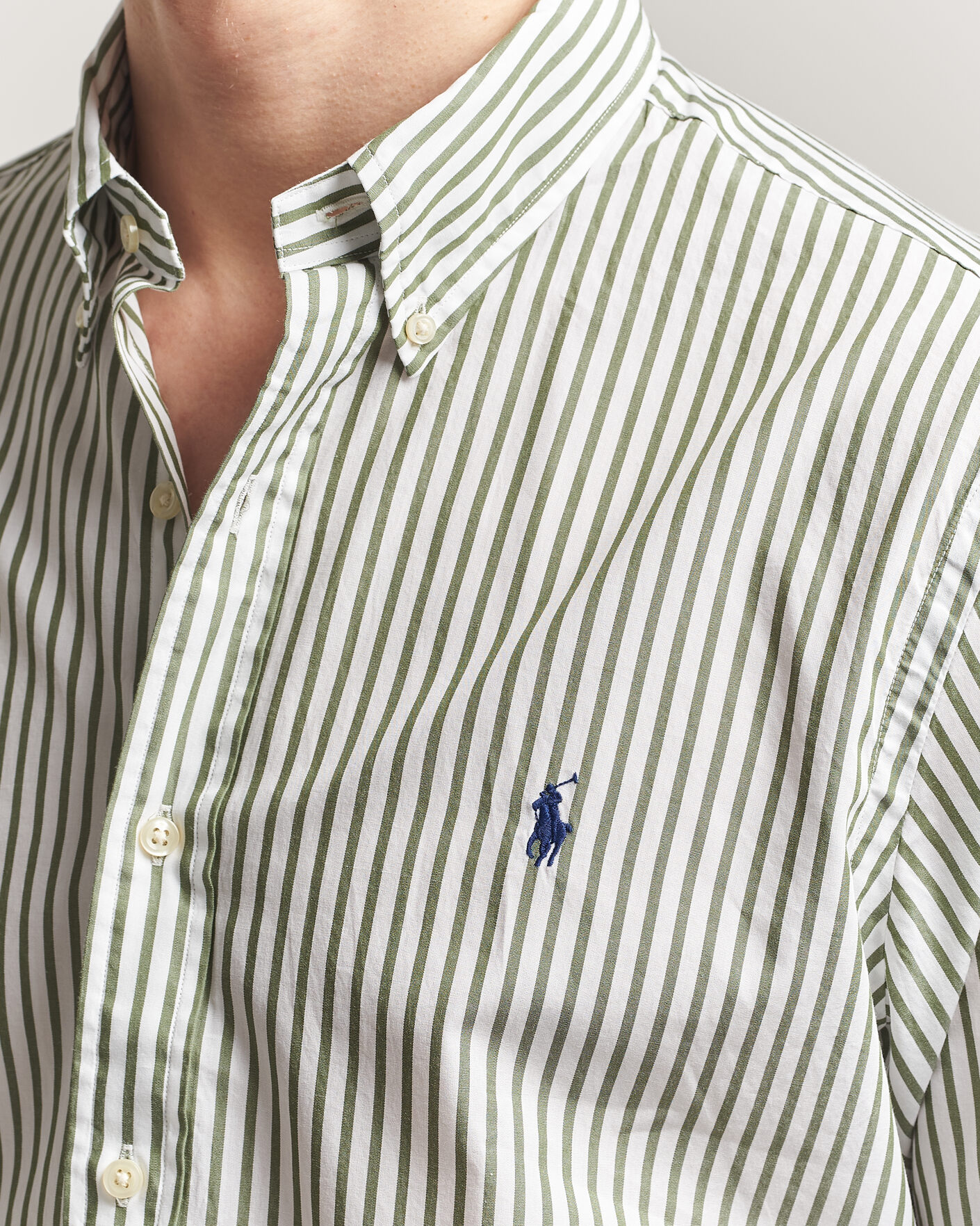 Hombres | Camisas | Polo Ralph Lauren | Custom Fit Poplin Striped Shirt Garden Trail