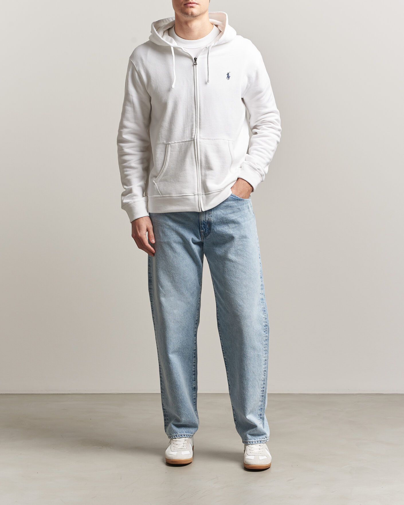 Hombres | Jerséis y prendas de punto | Polo Ralph Lauren | Island Terry Full Zip Hoodie White